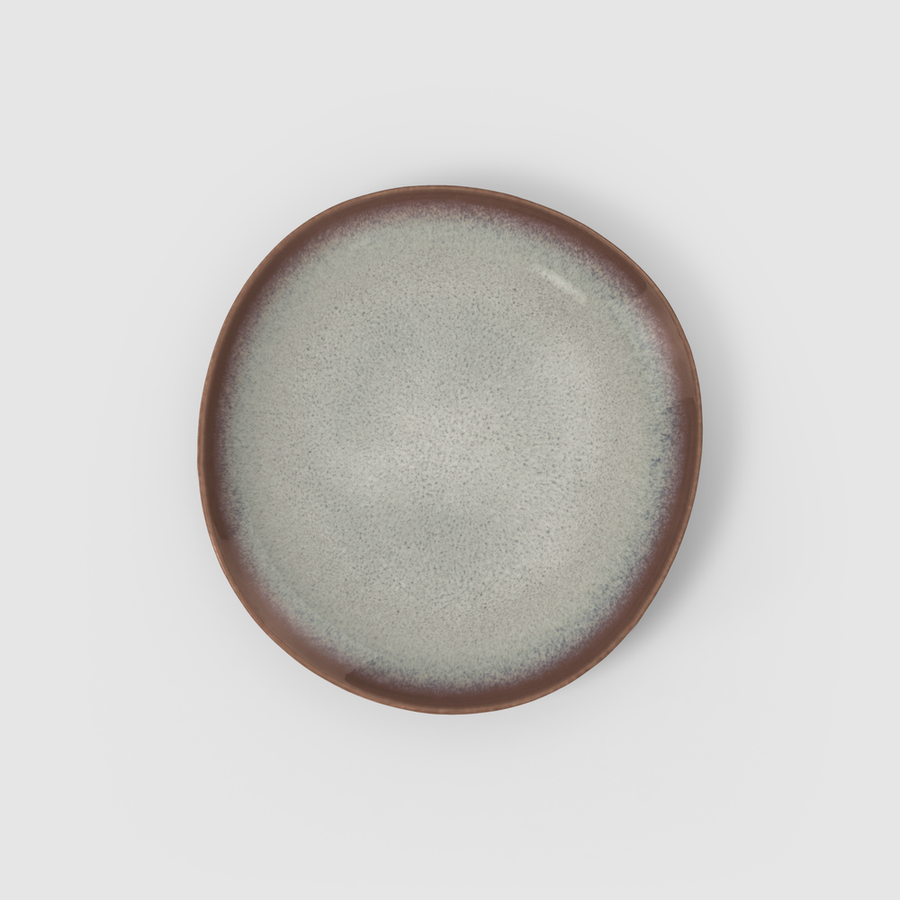 Lave Appetizer/ Bread Plate - Beige, 7'' x 6.7'', stoneware