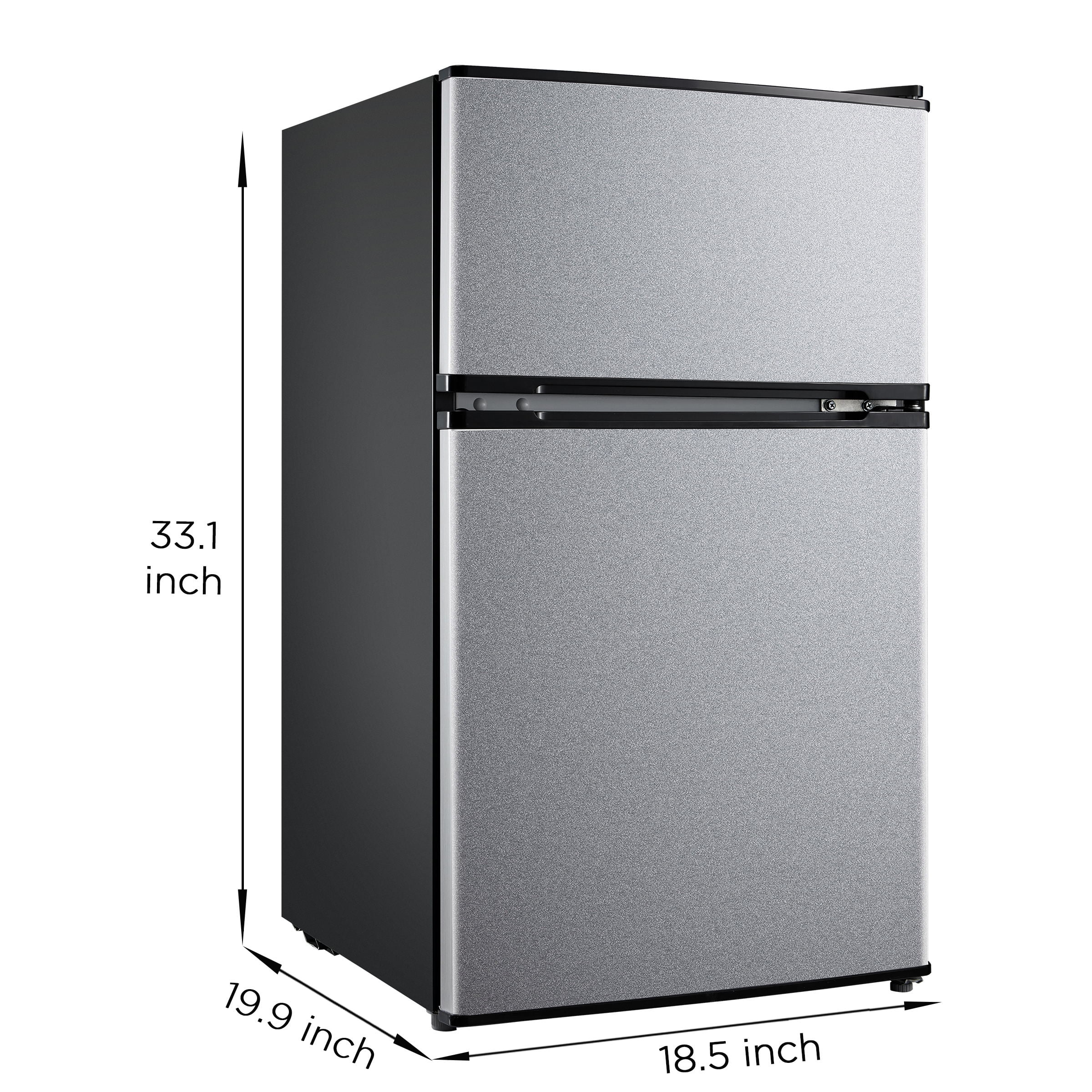 3.2 Cu. ft. 2-Door Refrigerator with Freezer, Stainless Steel Look - Image 5