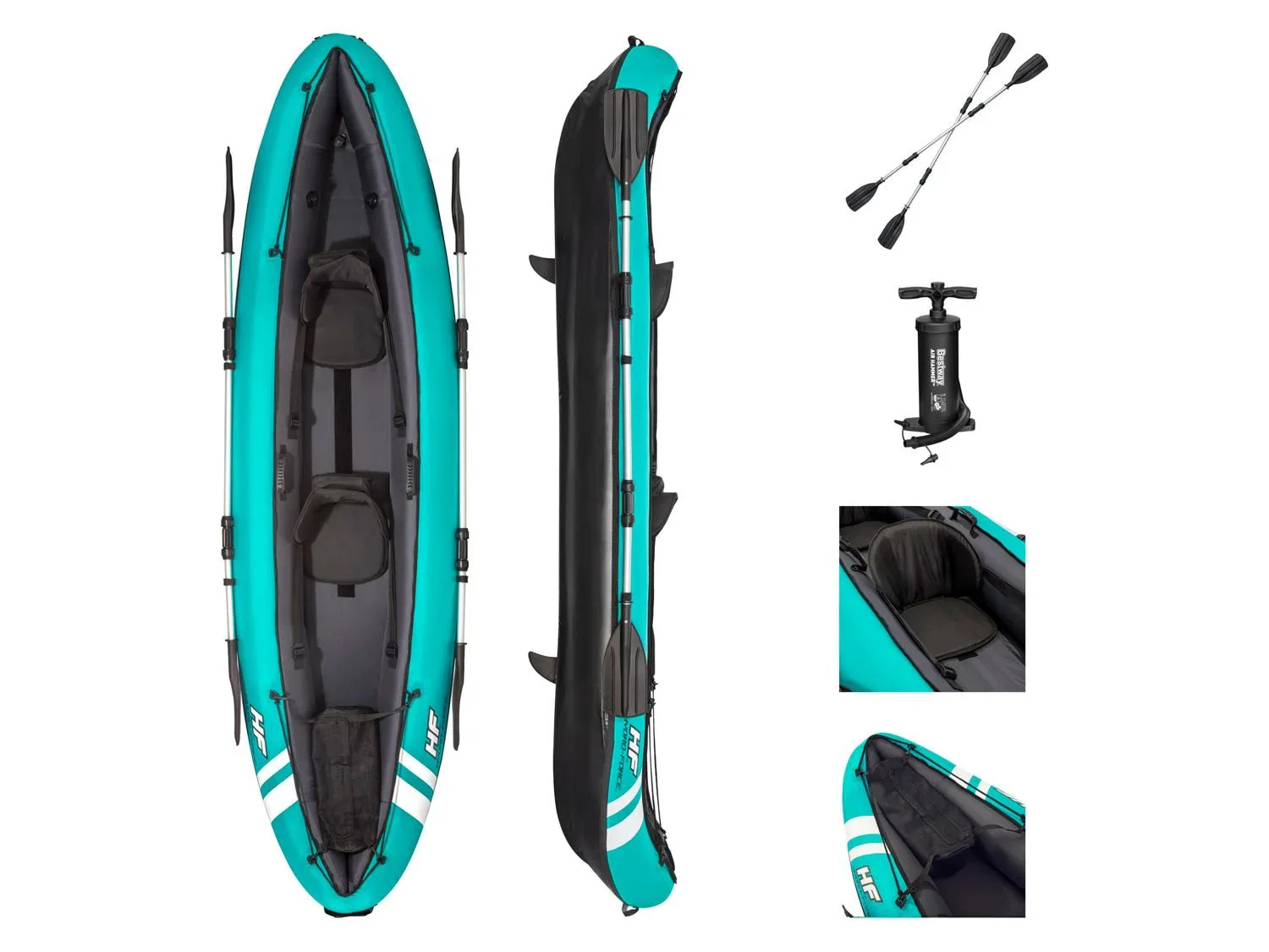 Bestway Ensemble de kayak gonflable, 330 x 94 x 48 cm