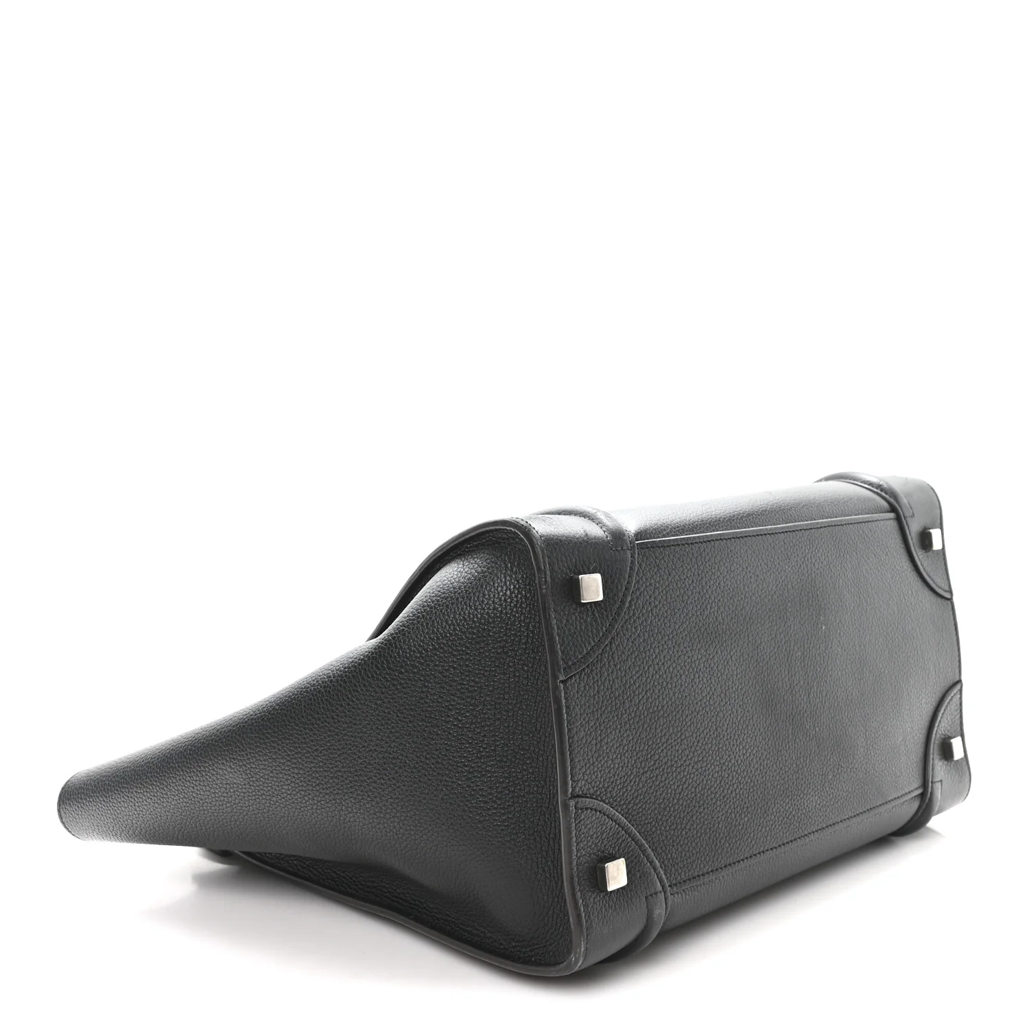 Drummed Calfskin Mini Luggage Black