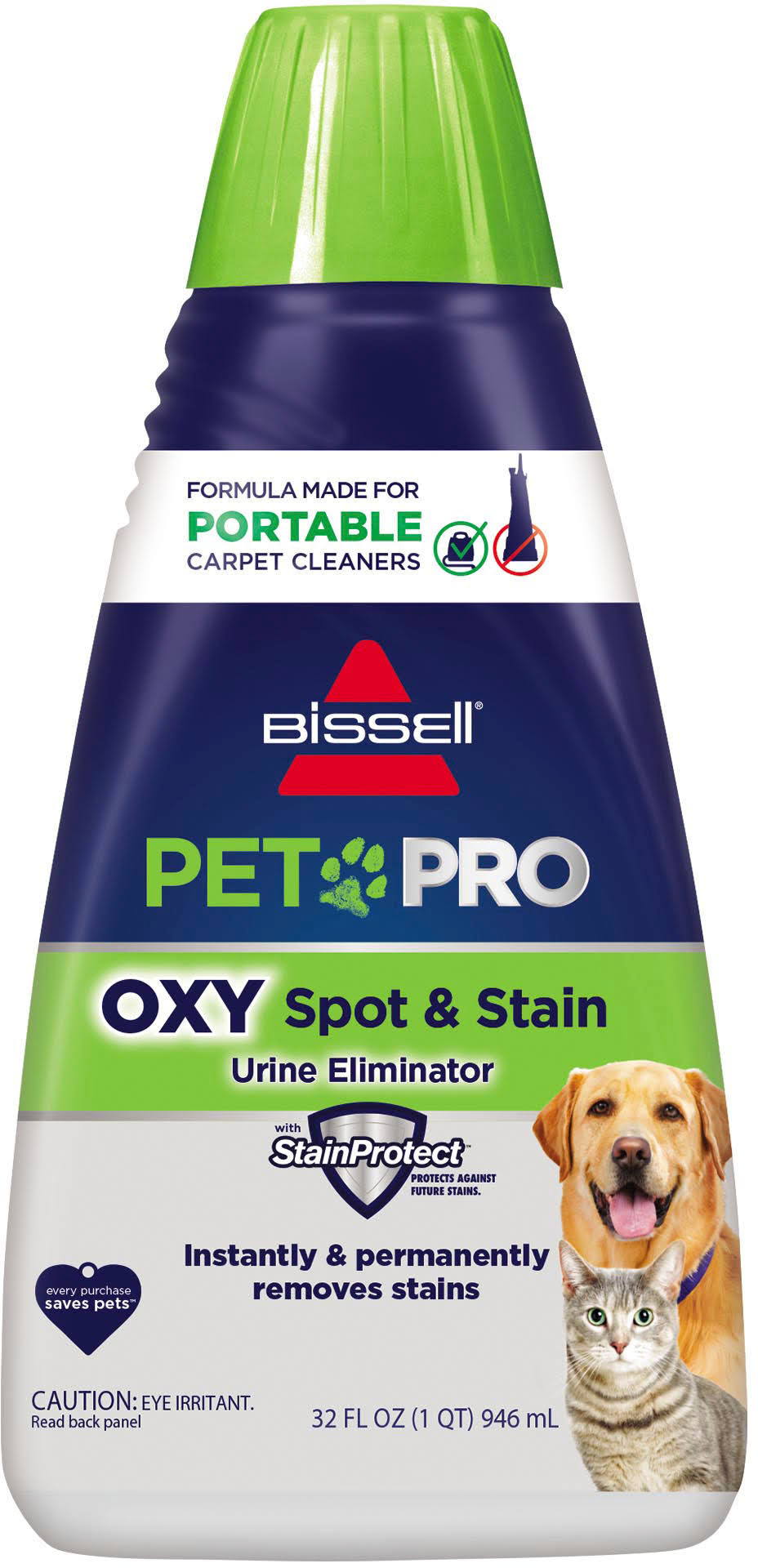 Bissell Pet Pro Oxy Spot & Stain Formula for Portable Carpet Cleaners 32 oz 2034