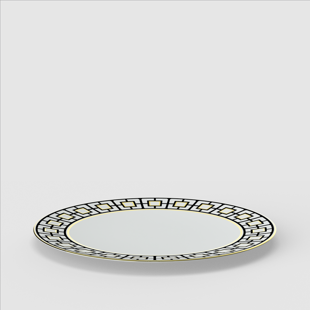 MetroChic Dinner plate - Multi-colored, 10.8'', Premium Bone Porcelain