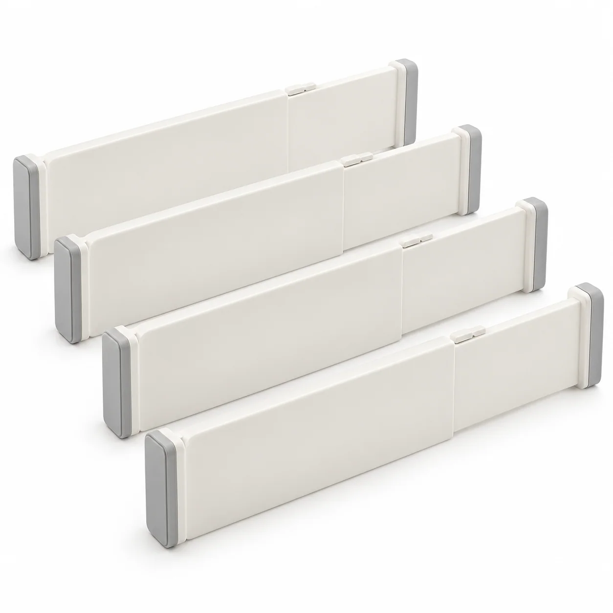 Ivory Adjustable Drawer Dividers, 4-Pack