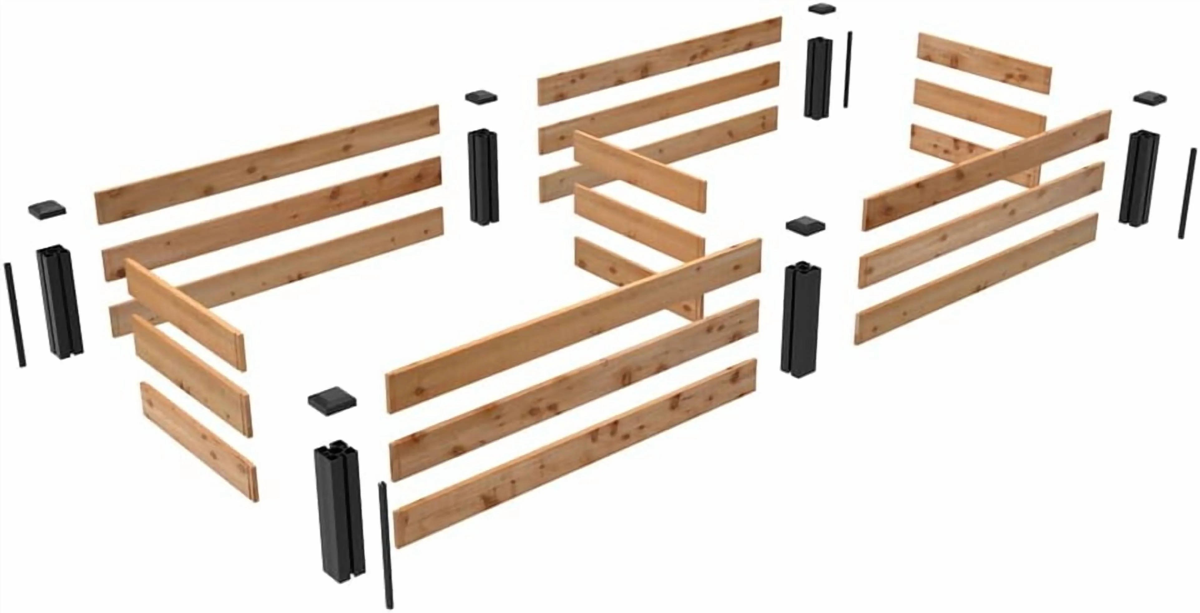 Haven 2 ft. x 8 ft. Natural Cedar Raised Garden Bed(2' x 8'/Haven 3 Plank) - Image 6