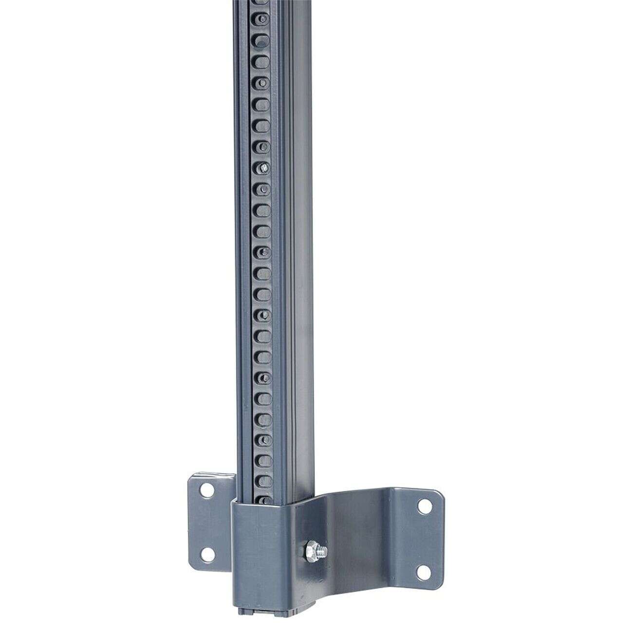 Parasol déporté mural Wallstreet rond gris avec housse Ø250xH140cm