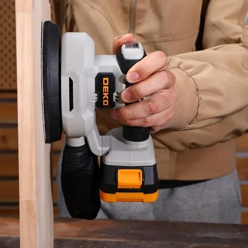 Cordless Detail Sander: Multi-Function Mouse Sander Electric Sander Tool Palm Sanders with Dust Collector, 3 Additional Attachments12pcs Sandpapers for Home Decoration - Image 5