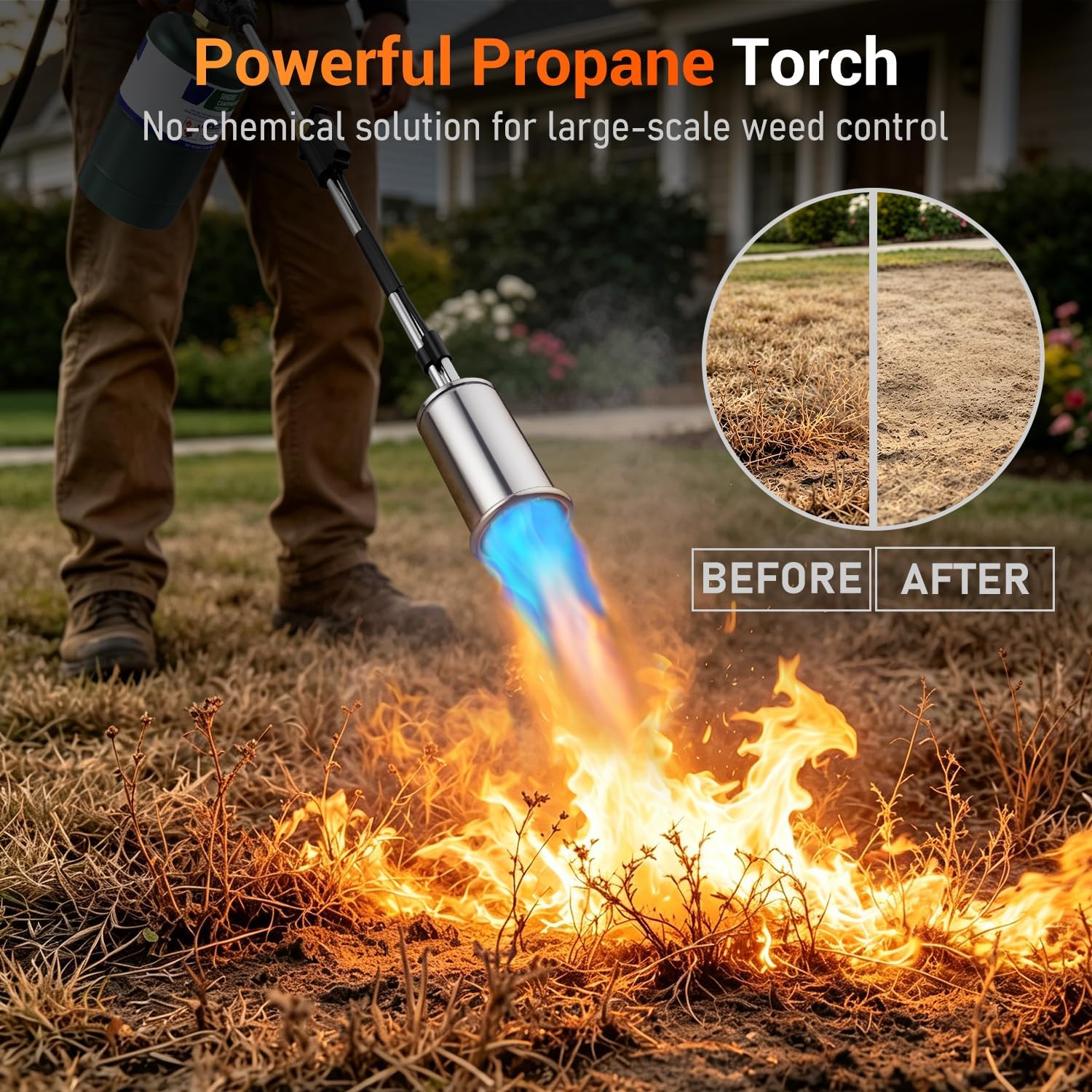 Sondiko Propane Torch Weed Burner, High Output Weed Torch Flamethrower, 30