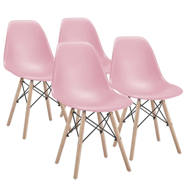 Set of 4 Modern Style Dining Chairs for Kitchen Dining Room, Black(Black) Image 8