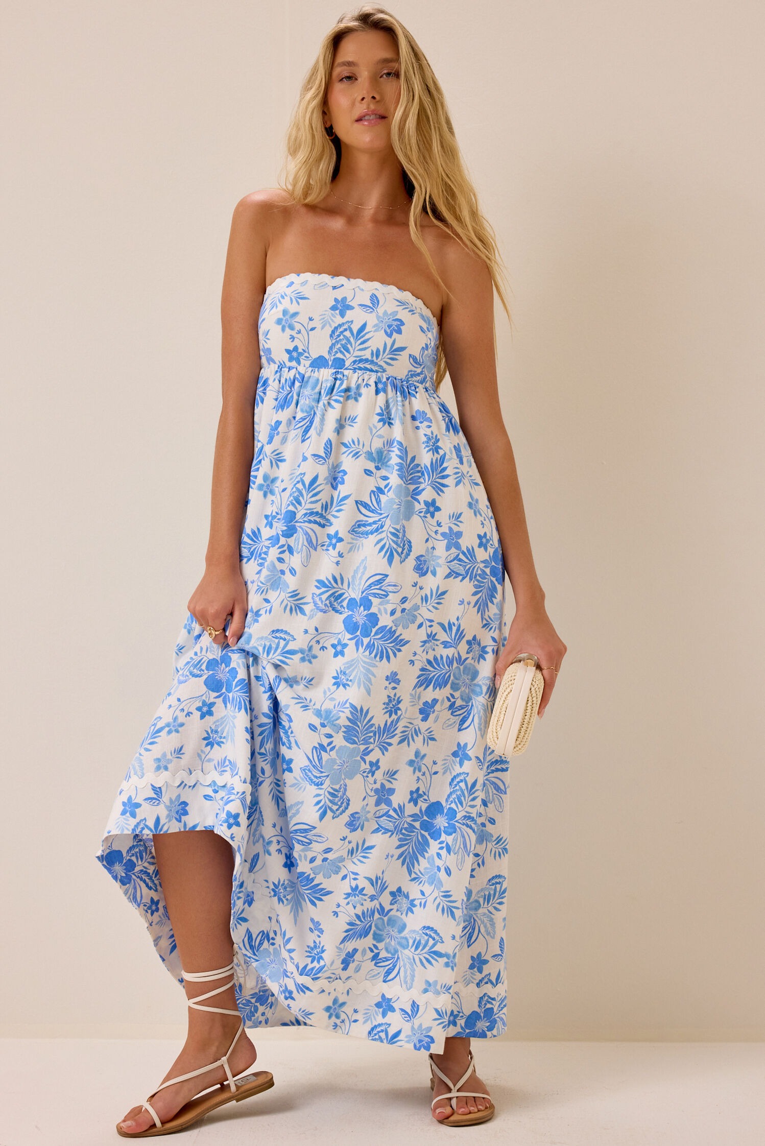Cove Floral Strapless Maxi Dress