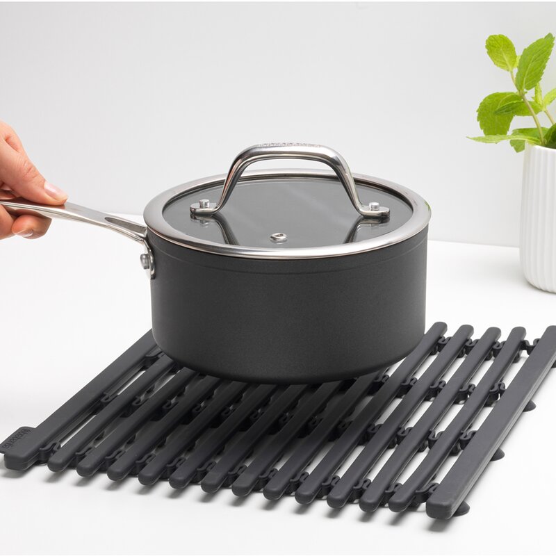 SinkSide oppvaskmatte silikon 30x30 cm mørk grå