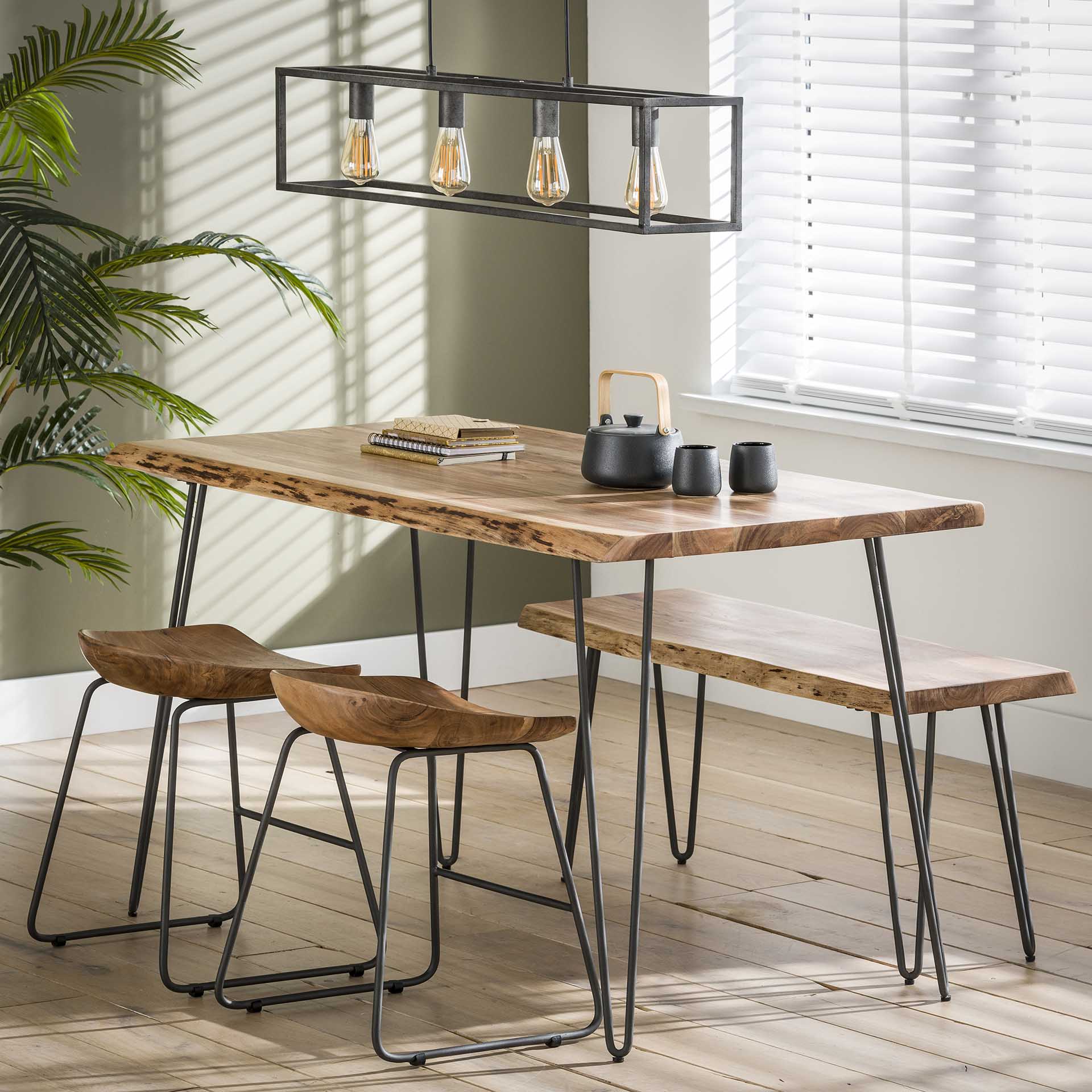 by fonQ Dio Eettafel - 130 x 70 cm - Bruin