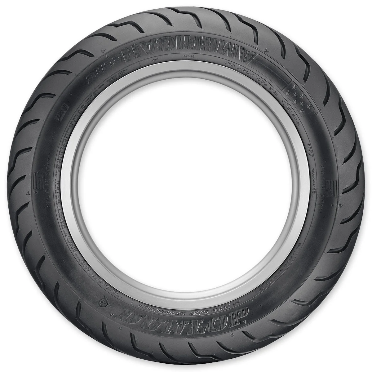 American Elite Rear Motorcycle Tire 180/65B-16 (81H) Black Wall - Image 3