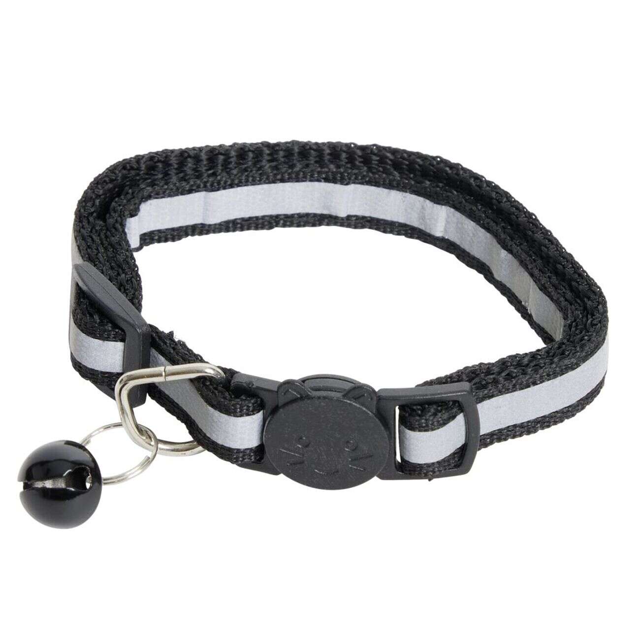 Collier pour chat réfléchissant ajustable avec clochette L30cm (4 modèles)