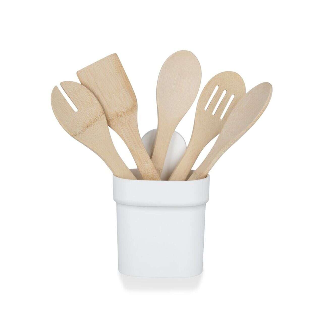 Pot de rangement plastique avec ventouse 12,5xH18,5cm (2 modèles)