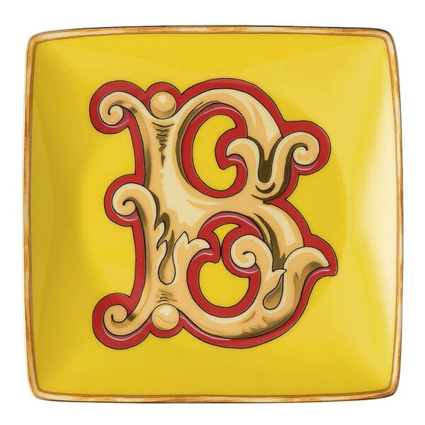 Alphabet skål 12 cm kvadratisk B