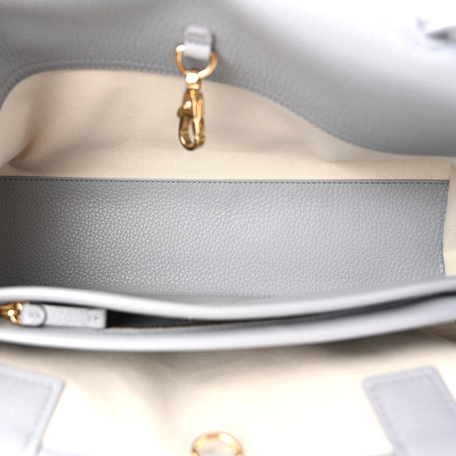 Grained Calfskin Urban Essentials Small Shopping Bag Grey