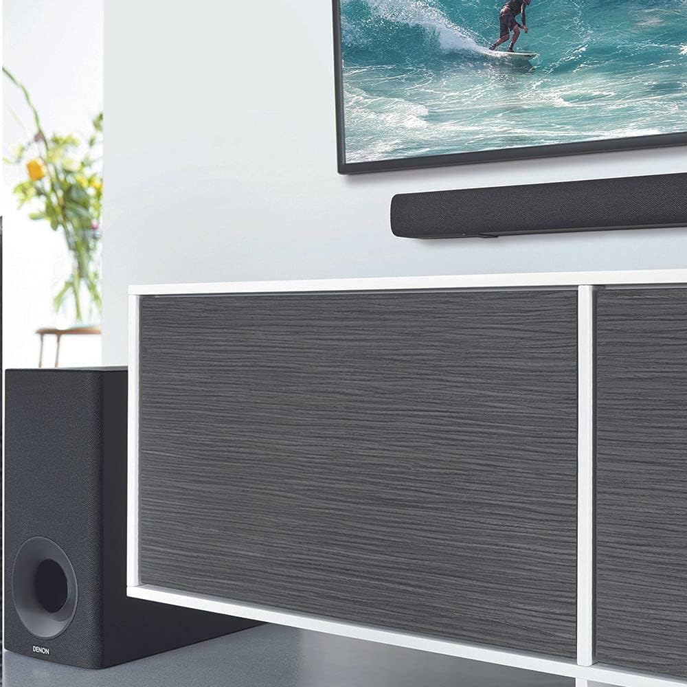 Denon DHT-S316 TV Sound Bar with Subwoofer  Wireless Home Theater Soundbar System | Virtual Surround Sound Technology | Wall-Mountable | Bluetooth Compatibility | Smart & Slim-Profile | Black