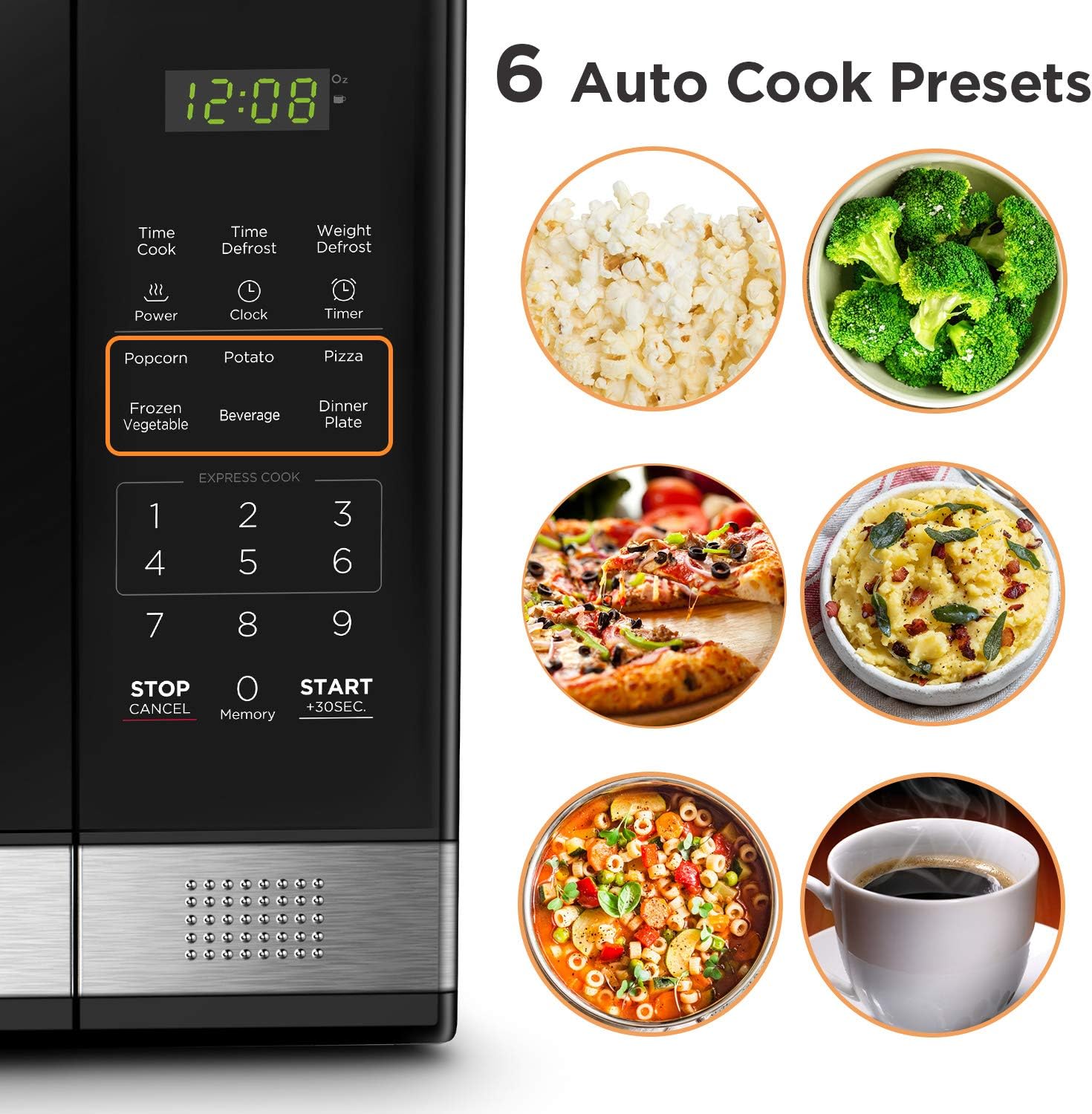 BLACK+DECKER Microwave Oven Countertop, 1.1 Cu.Ft, 1000W, Stainless Steel