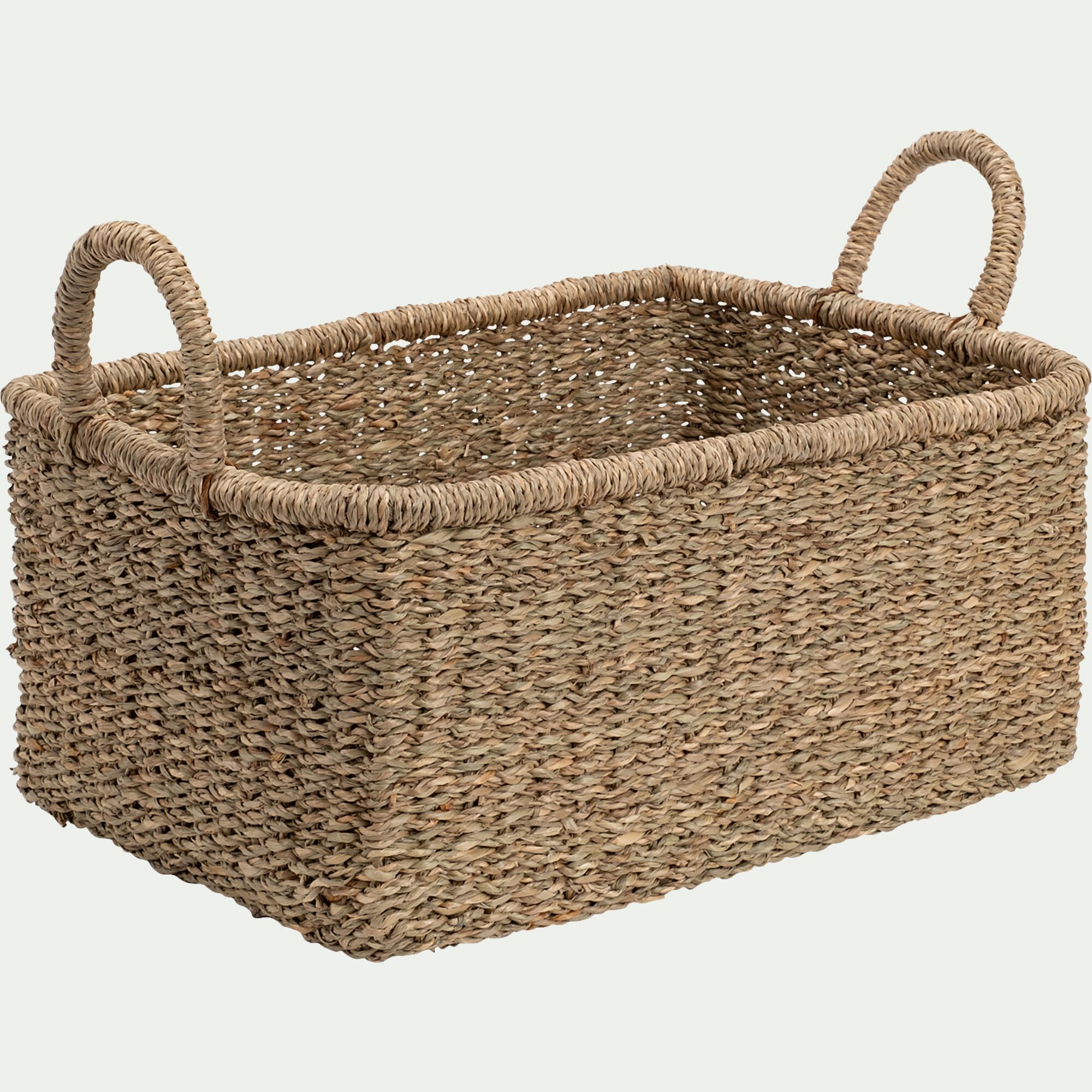 ZAGORA - Panier de rangement en jonc de mer H15xL25cm - naturel