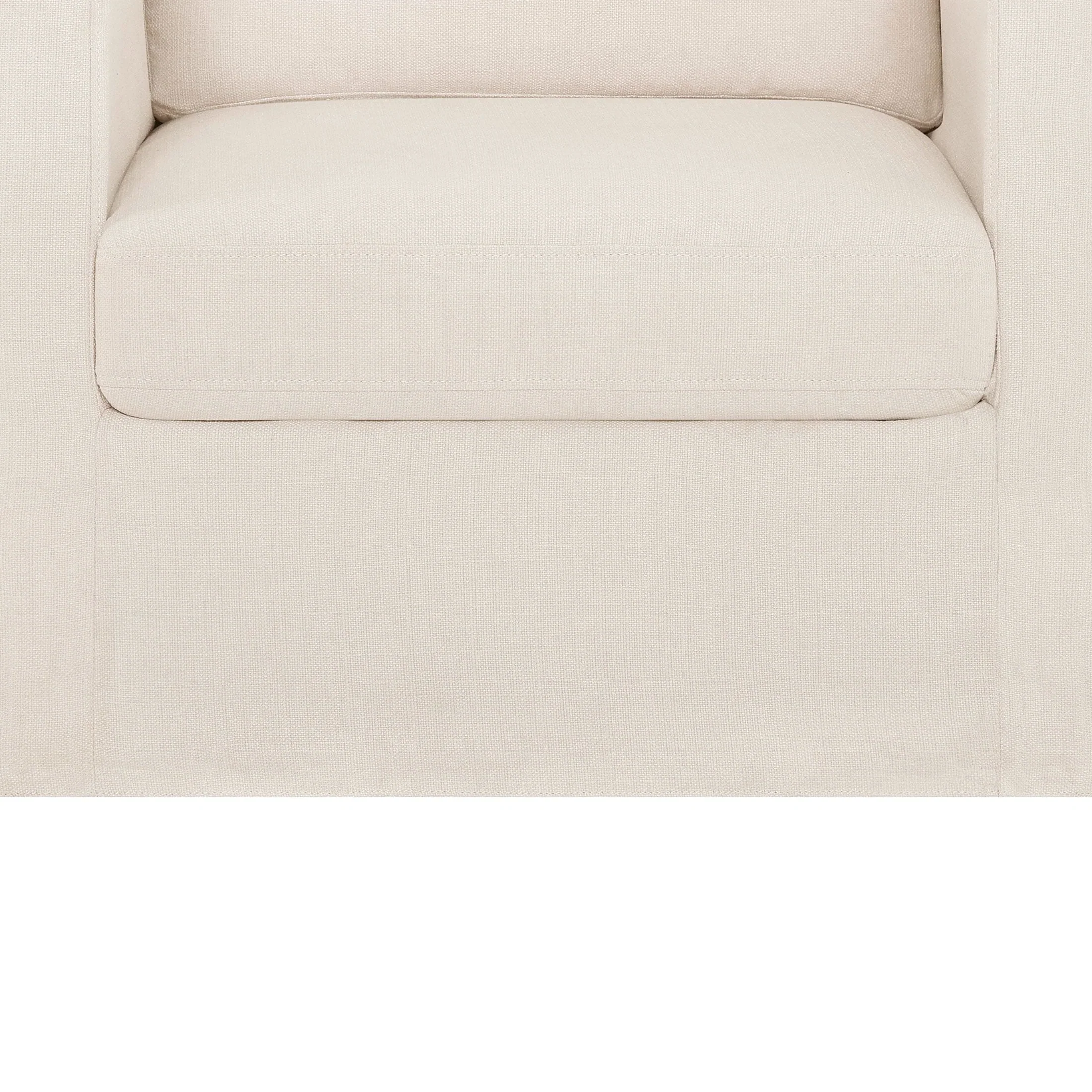 Better Homes & Gardens Waylen Slipcover Swivel Chair, Cream, by Dave & Jenny Marrs