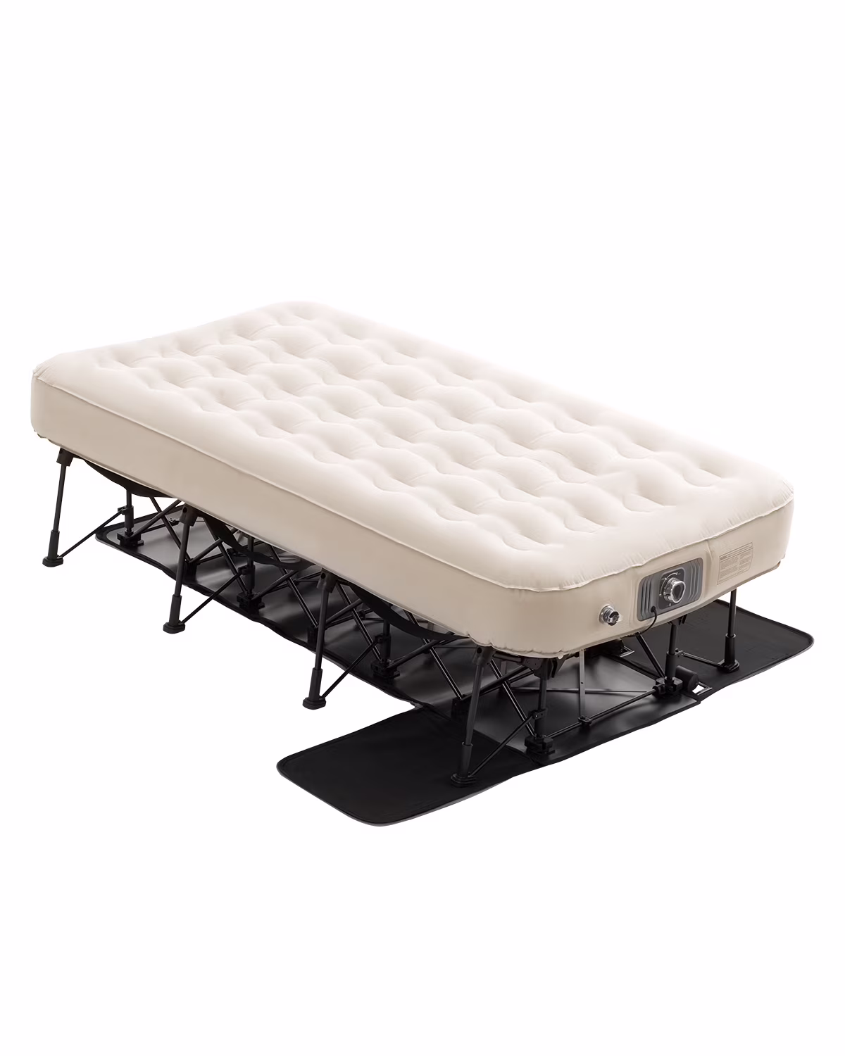 VEVOR Air Mattress with Frame, Inflatable 1 Person Camping Cot with Built - in Pump, Portable Folding Air Beds Supports 300 lb, Blow up Anywhere Bed for Guests Camping Travel Indoor & Outdoor Use