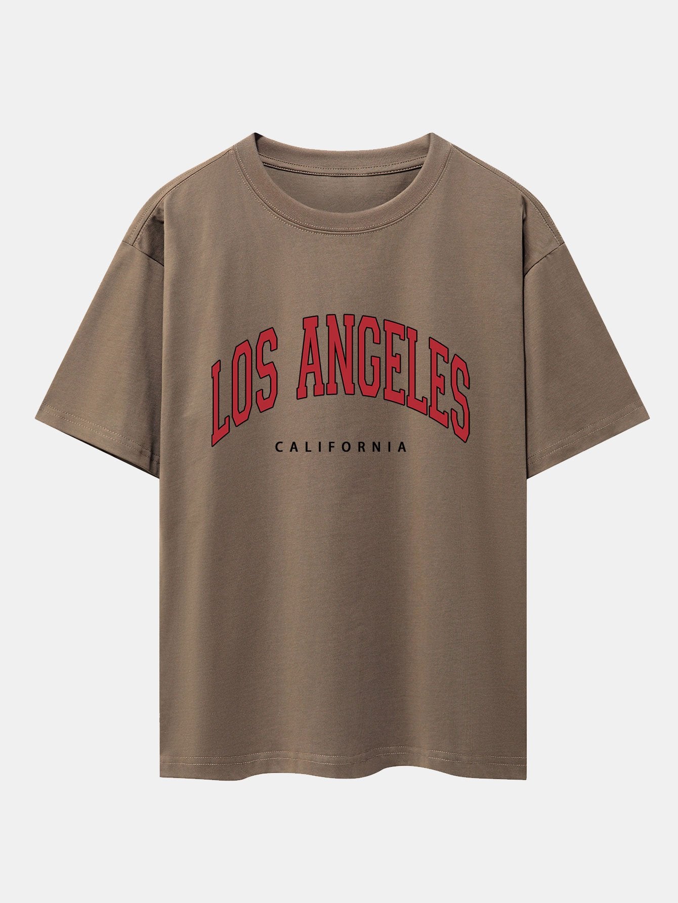 T-shirt oversize à épaules tombantes imprimé Los Angeles