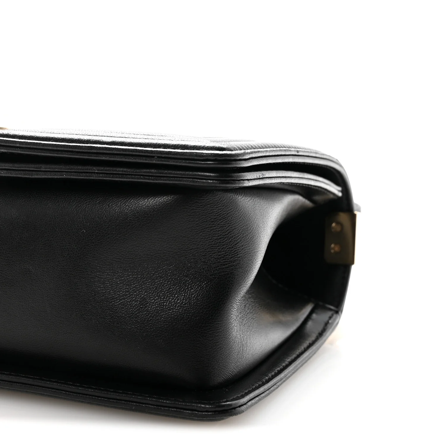 Lambskin Chain Quilted Medium Boy Flap Black