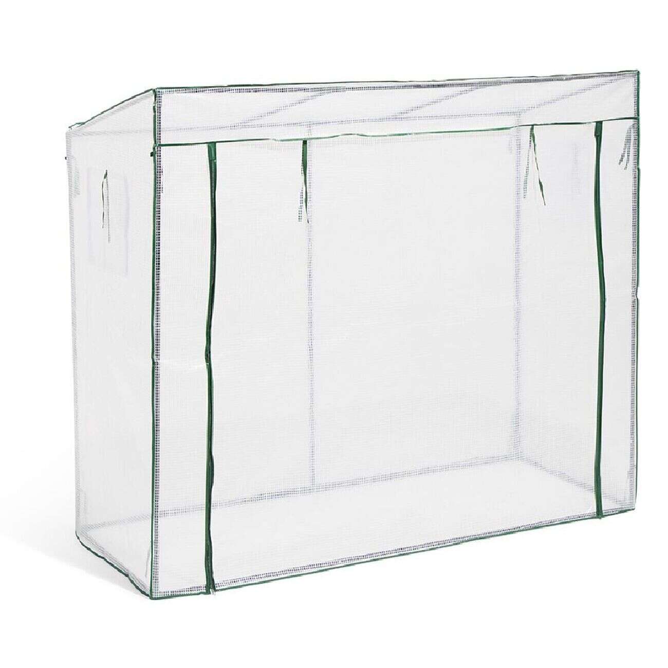 Serre à tomates transparente et verte 200x80xH169cm - 1,6m²