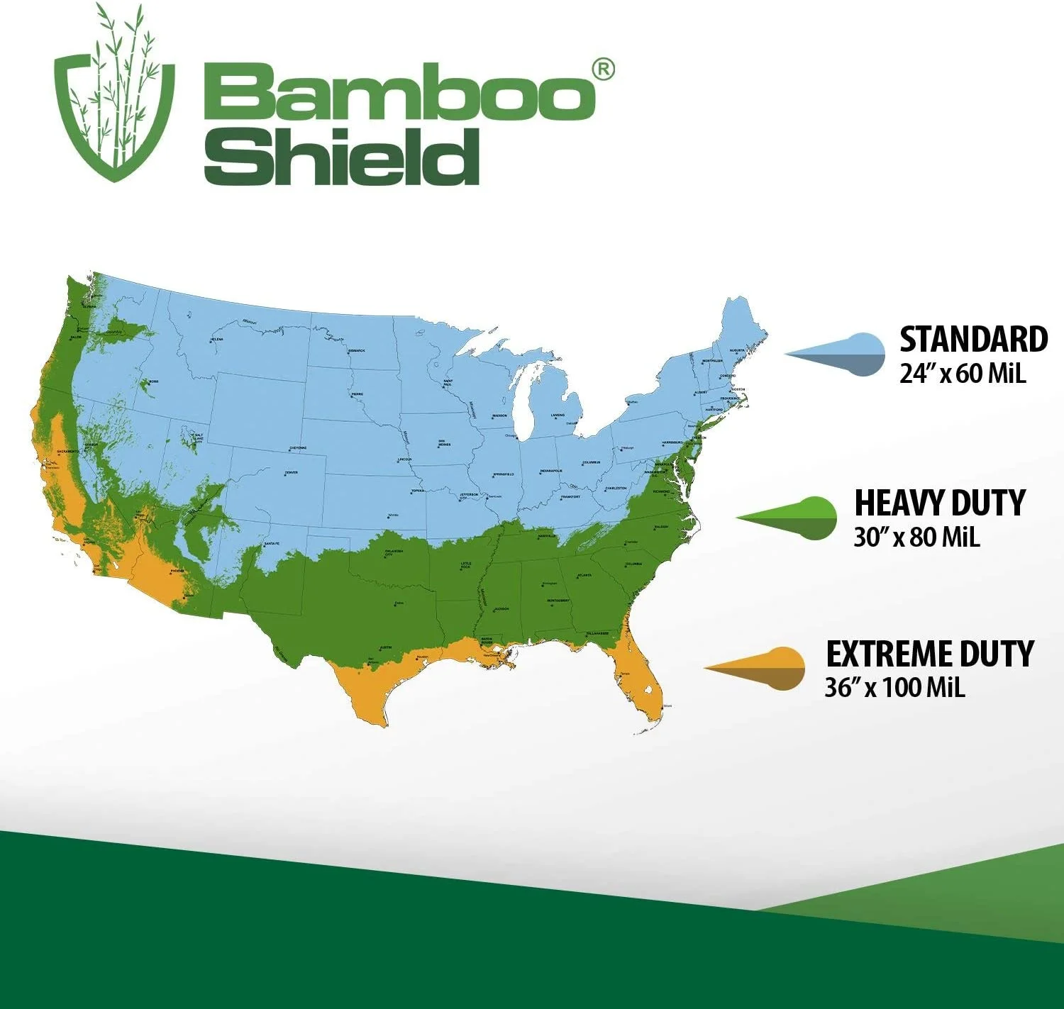 40 Feet Long x 24 in x 60 Mil - Bamboo Root Barrier/Water Barrier
