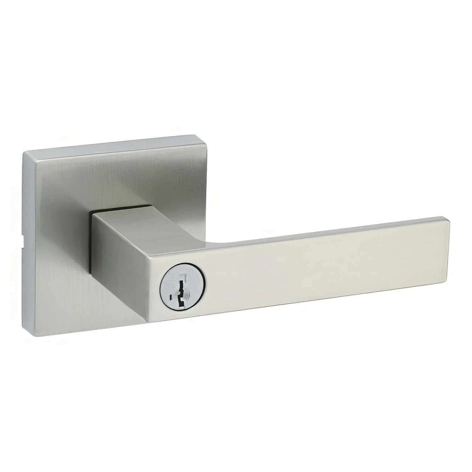 Kwikset 740SALSQT Singapore Keyed Entry Door Lever with Square Rose - TA Screen Specialist, Inc.