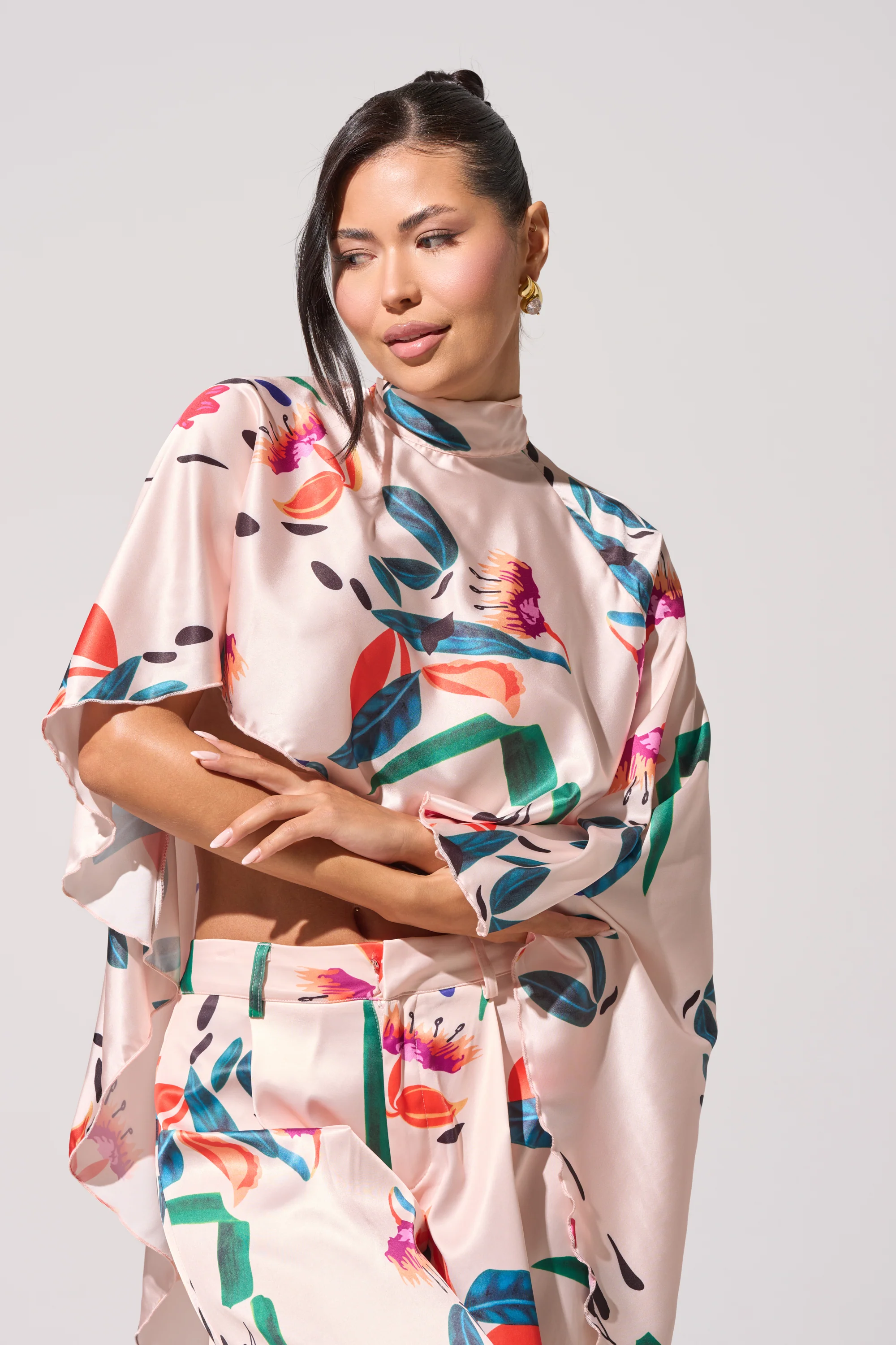 CANDY RAIN SATIN BLOUSE - Akira Store
