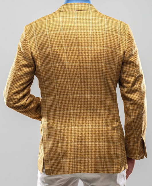 Blazer à revers cranté pied-de-poule et poches utilitaires simples