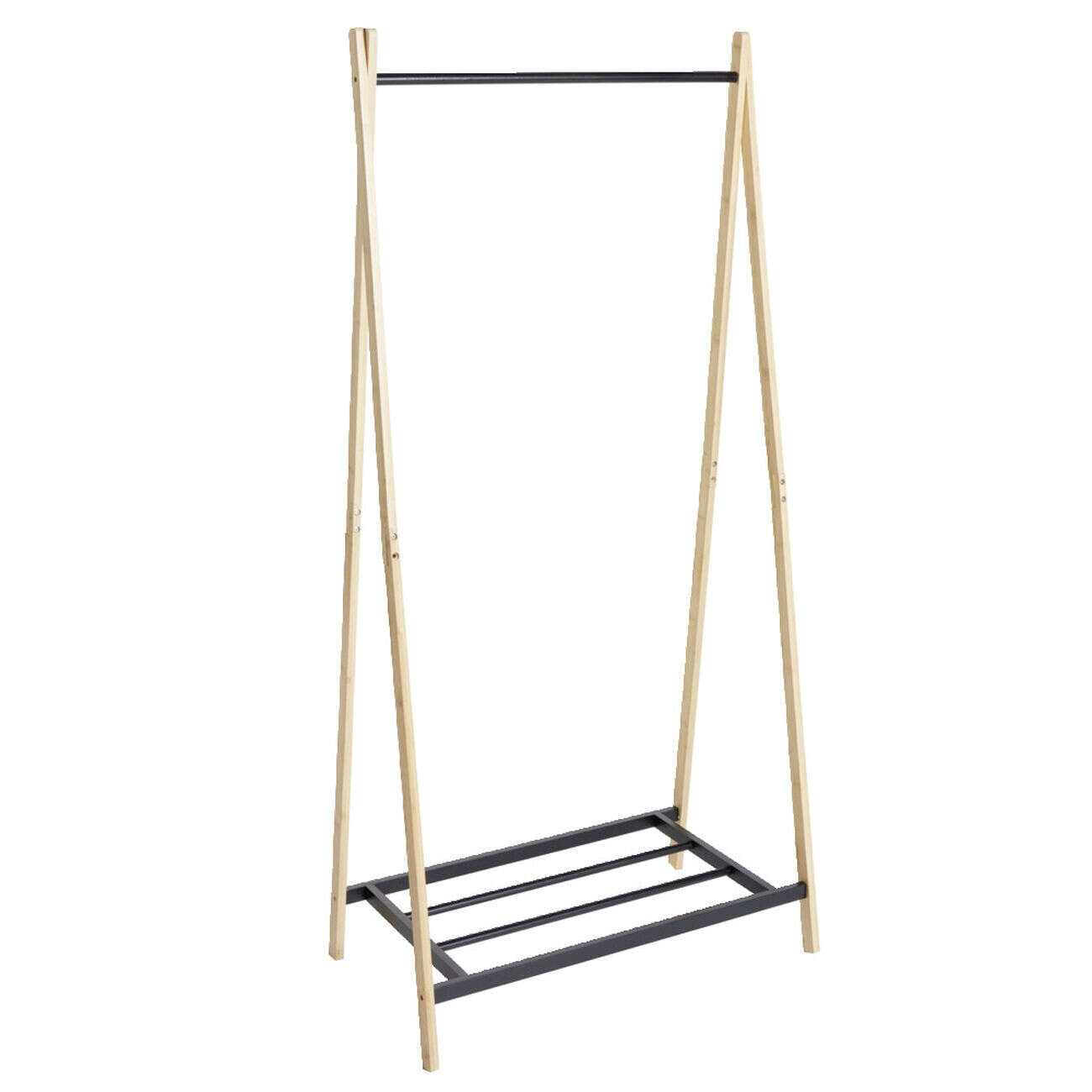 Portant bambou et tablette 75x44xH160cm