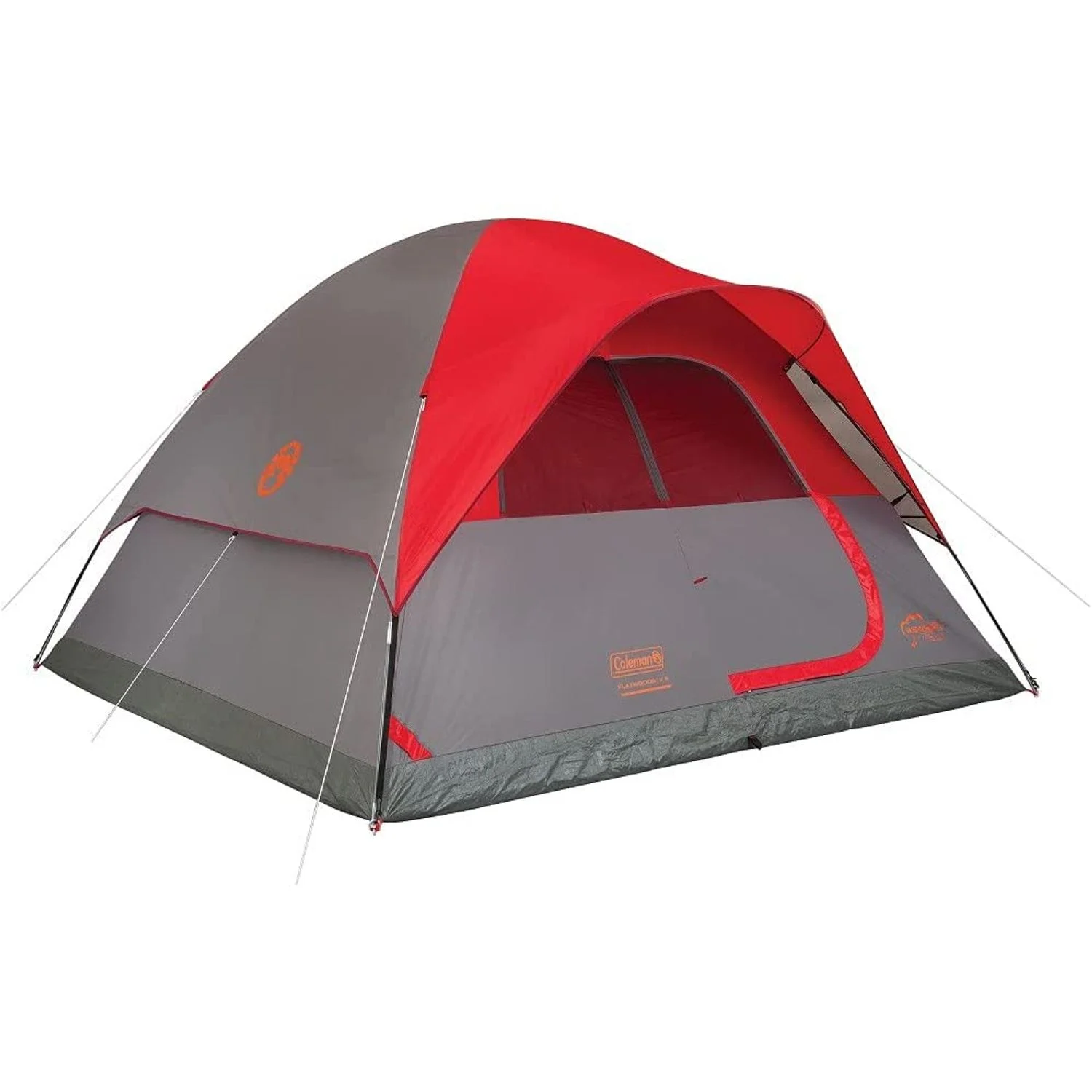 Coleman Flatwoods II 6 - Person Dome Tent - Gray/Red