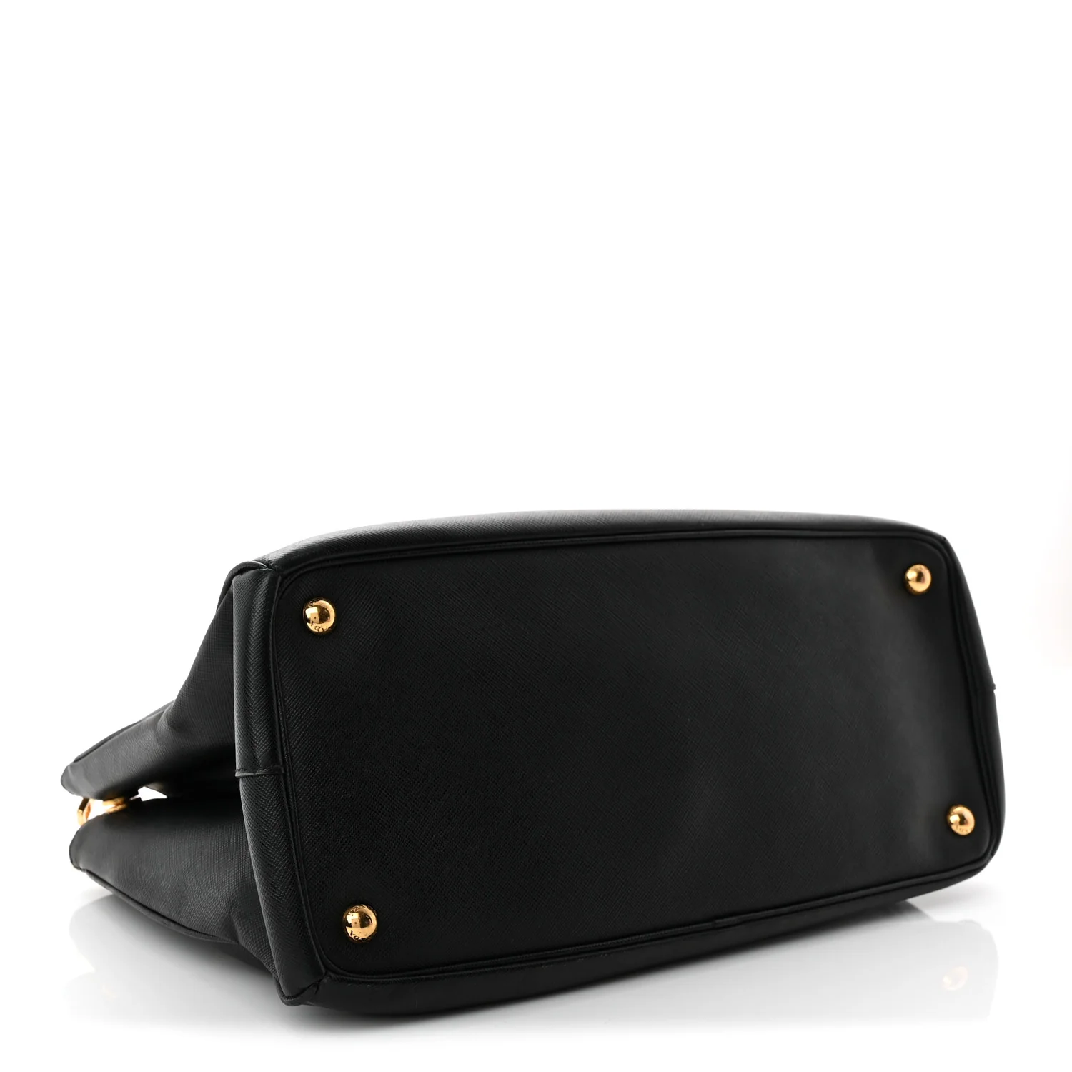 Saffiano Medium Galleria Double Zip Tote Black