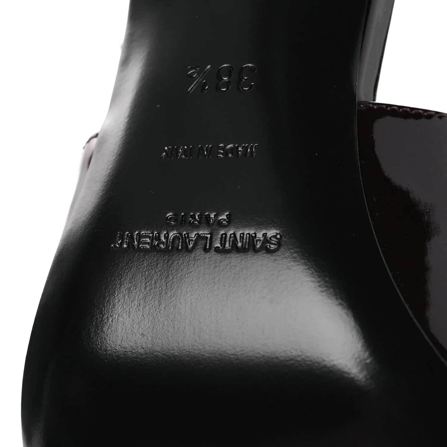 Vernice Gloss Lee 75 Slingback Pumps 38.5 Marron Glac茅