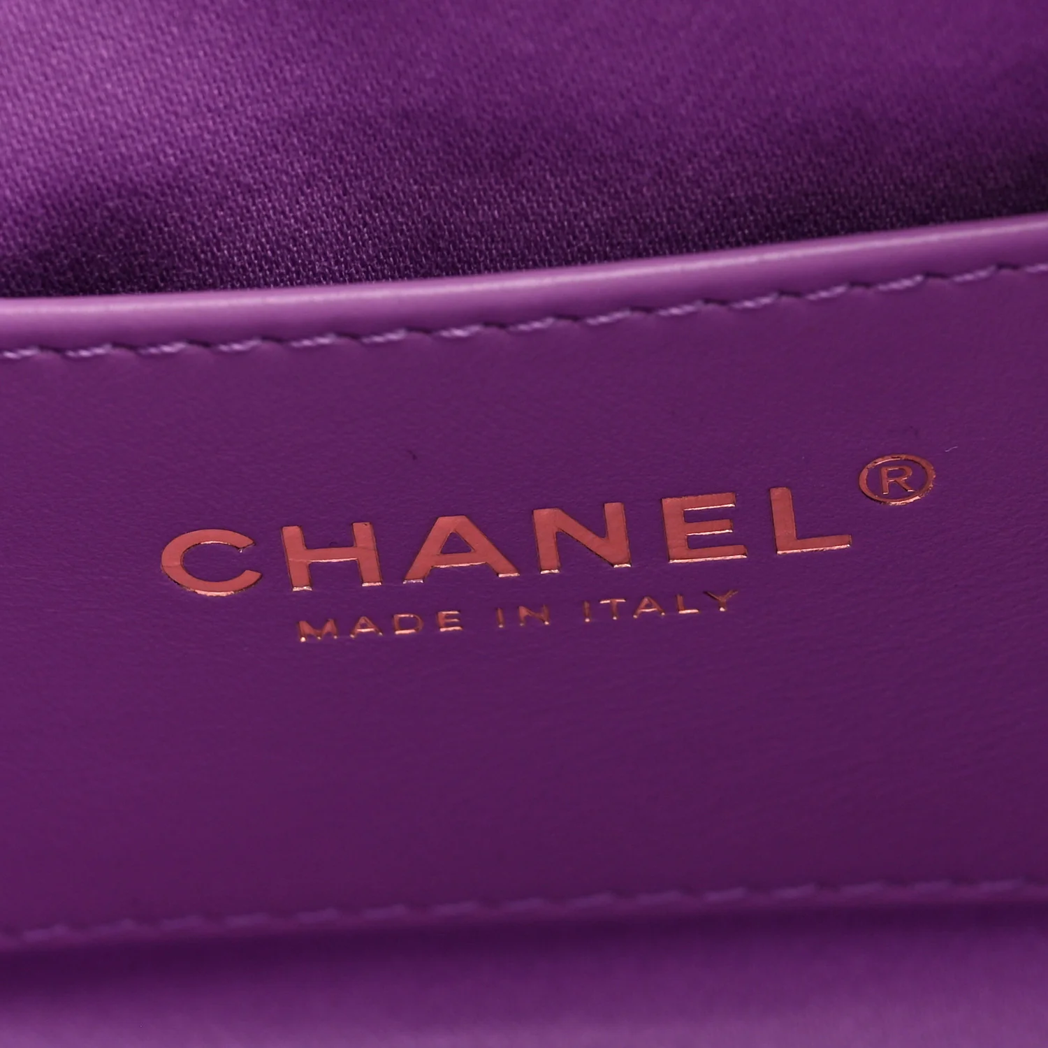 Suede Quilted Mini Chanel 25 Handbag Purple