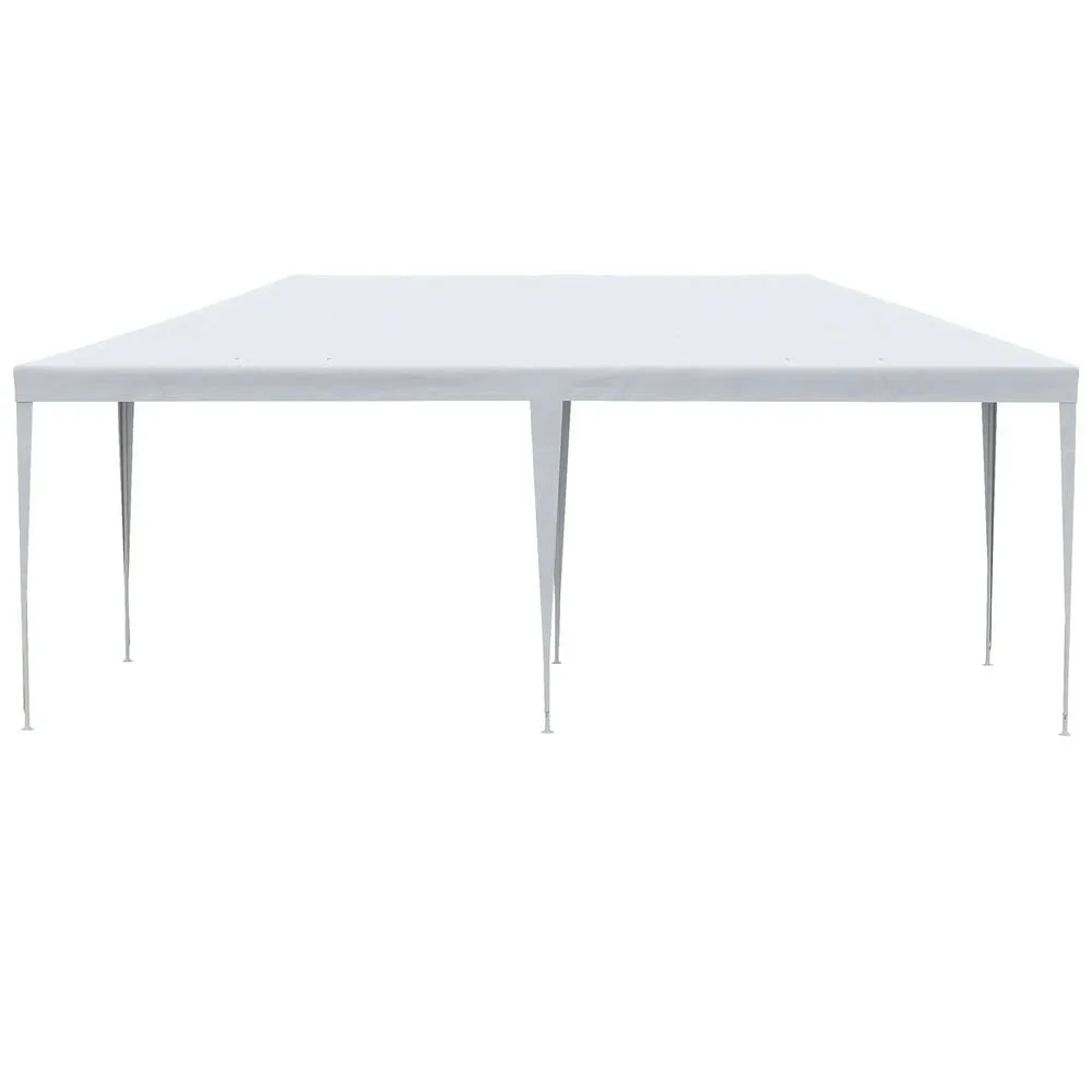 GVN Backyard Garden Canopy, Camping Canopy Screen Tent,Large 20' x 10' Gazebo Canopy Party Tent with 4 Removable Window Side Walls, White