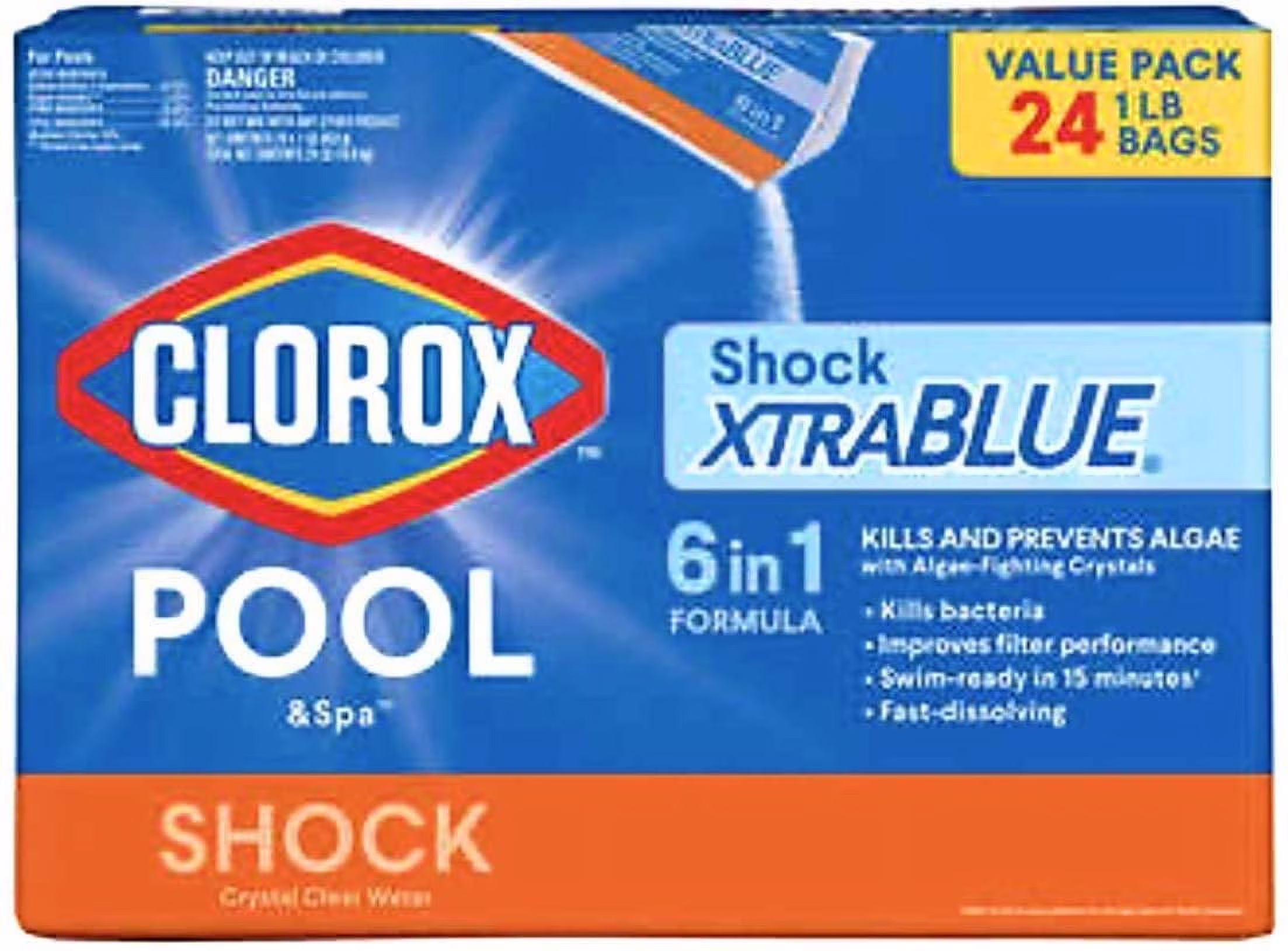 Clorox Pool&Spa Shock Xtrablue for Swimming Pool (24 1 - Lb Bags) White