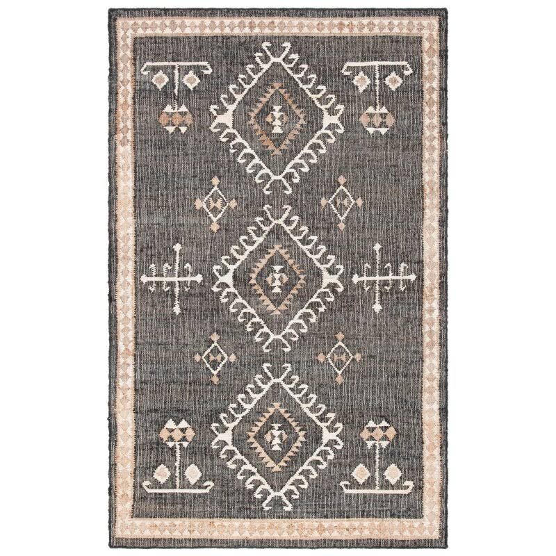 Steelside Mickie Southwestern Handmade Area Rug - 2 x 3', Gray/Ivory