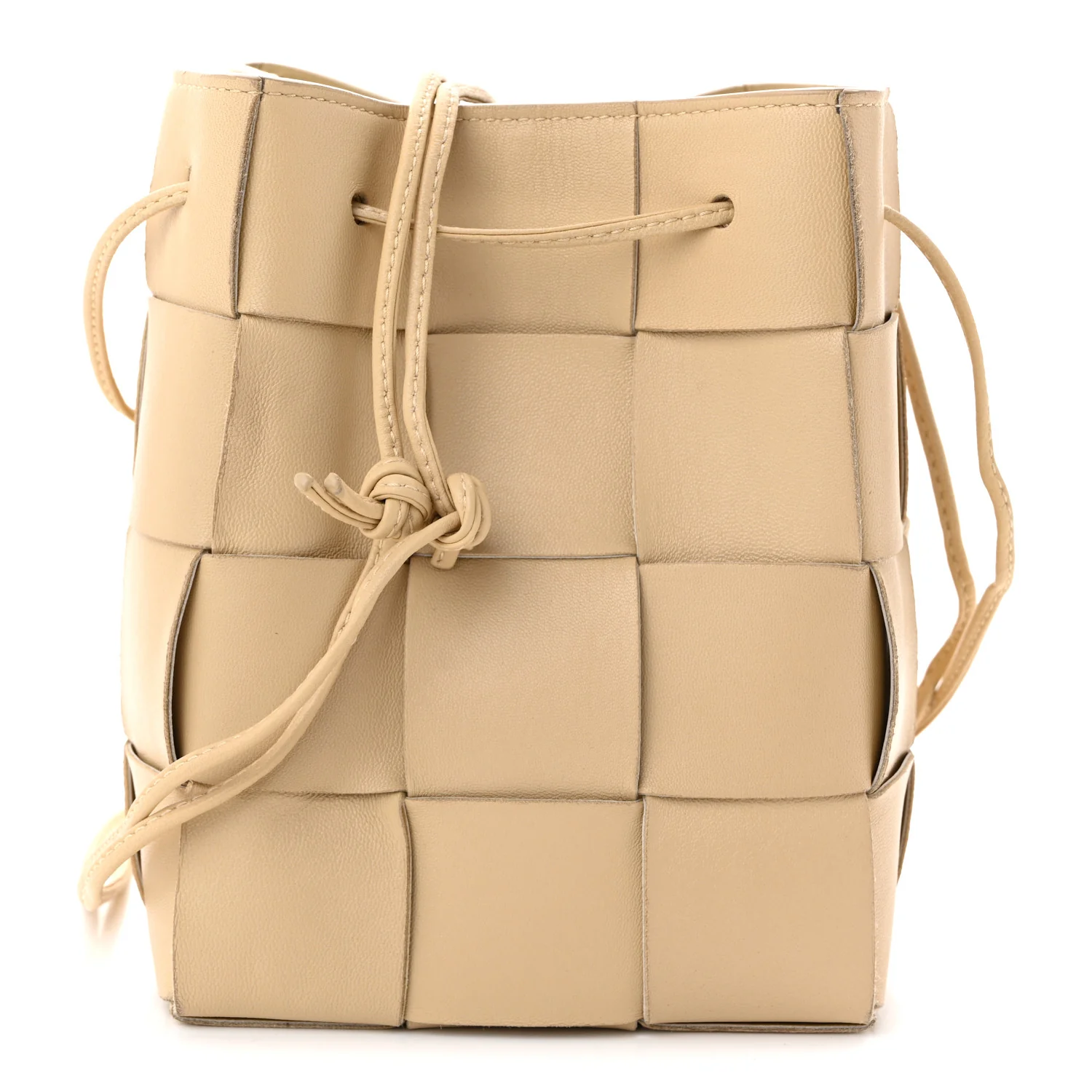Nappa Maxi Intrecciato Small Cassette Bucket Bag Porridge