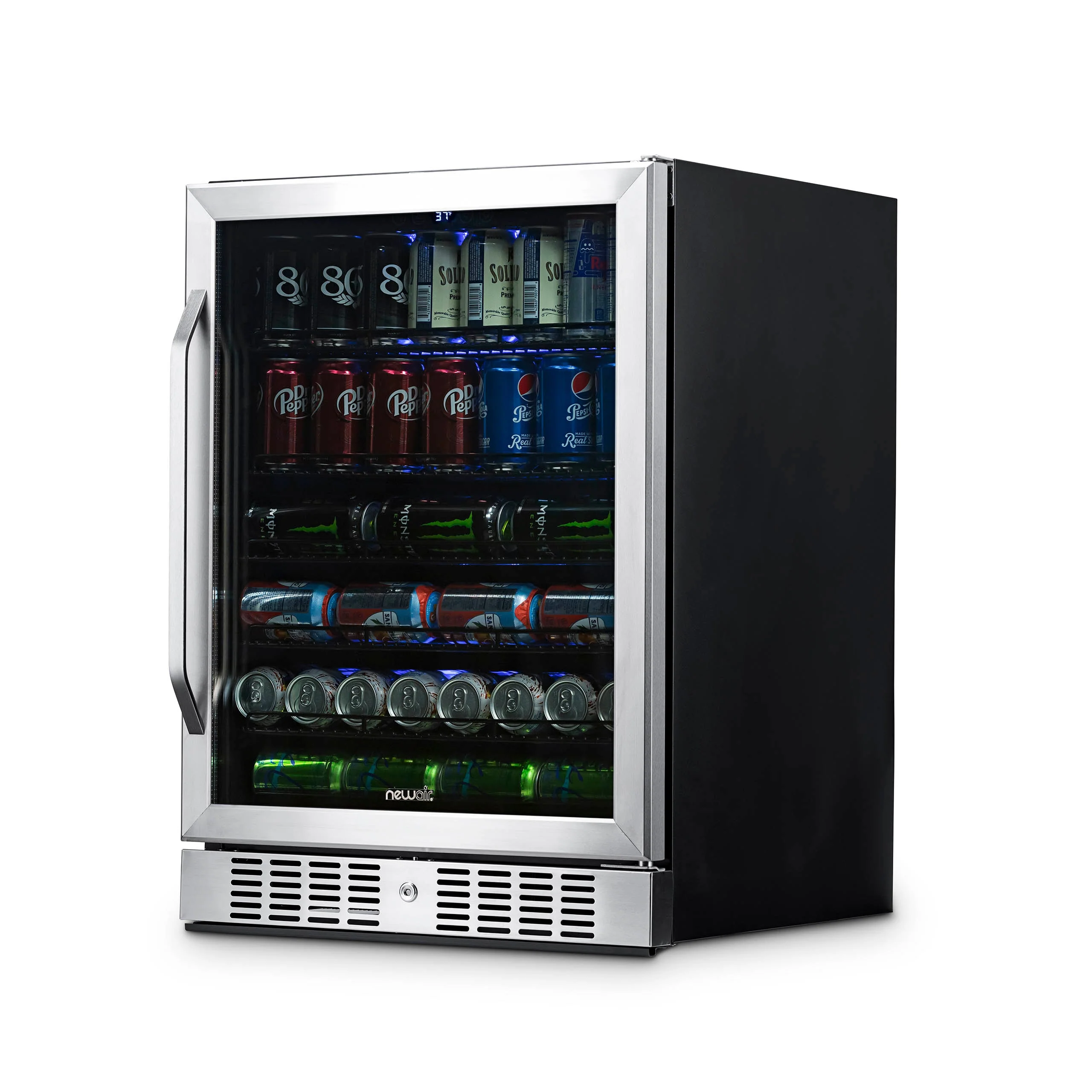 Newair 177-Can Built-In Beverage Fridge in Stainless Steel - 24