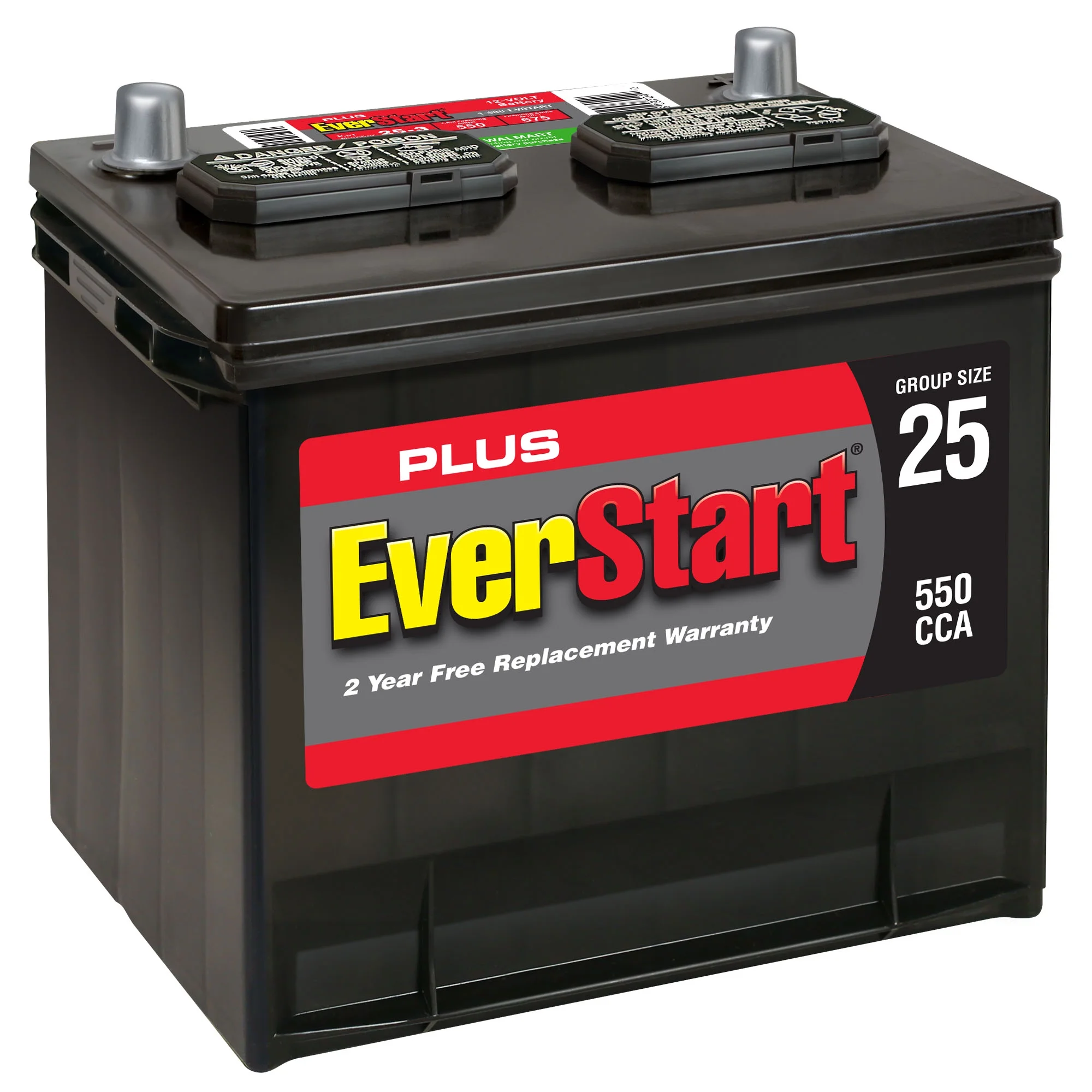 Plus Lead Acid Automotive Battery, Group Size 25-3 (12 Volt/550 CCA) - Image 3