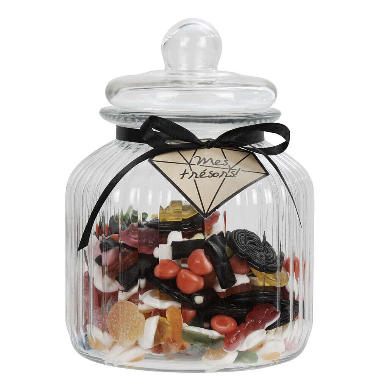 Bonbonnière transparente hermétique en verre 3L