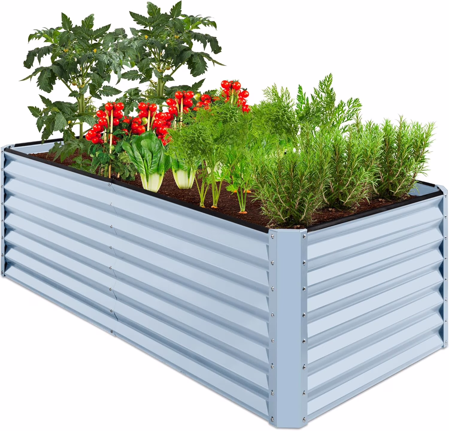 6x3x2ft Outdoor Metal Raised Garden Bed, Deep Root Box Planter for Vegetables, Flowers, Herbs, and Succulents w/ 269 Gallon Capacity��Sage Green ��(6x3x2ft/Sage Green) - Image 9