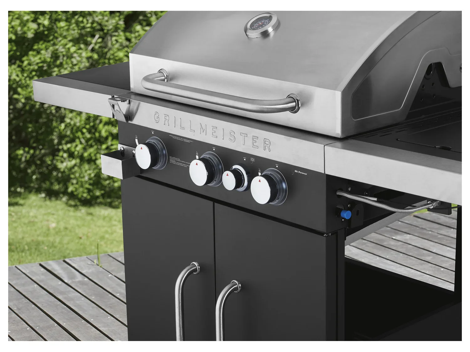 GRILLMEISTER Barbecue  gaz, 3 brleurs, 4 zones de cuisson
