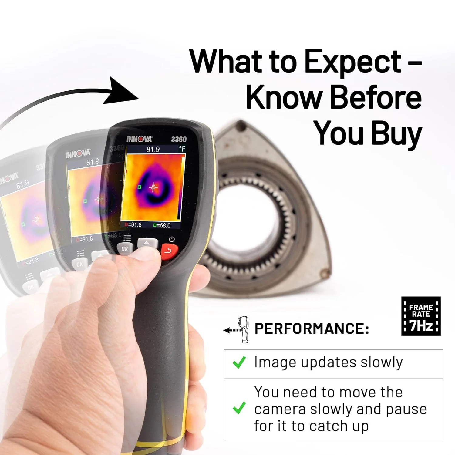 3360 Thermal Camera Infrared Camera with Heat Vision Identify Hot/Cold Spots -4�� ~ 1112��F Easy to Use Thermal Imager - Image 4
