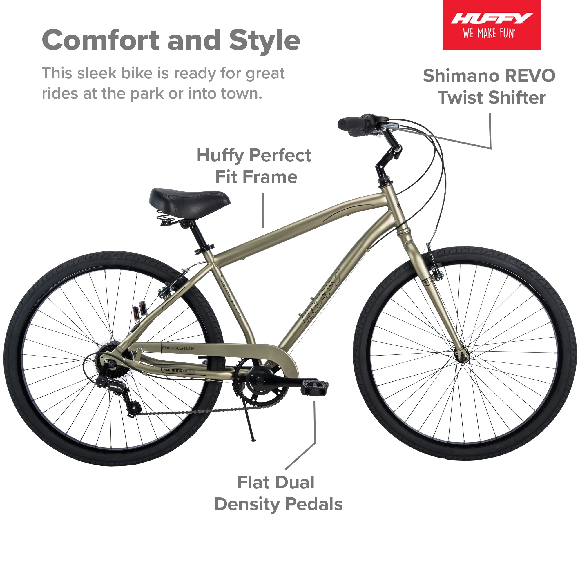 27.5" Parkside SE Men's Comfort Bike with Perfect Fit Frame, Green Sage - Image 2