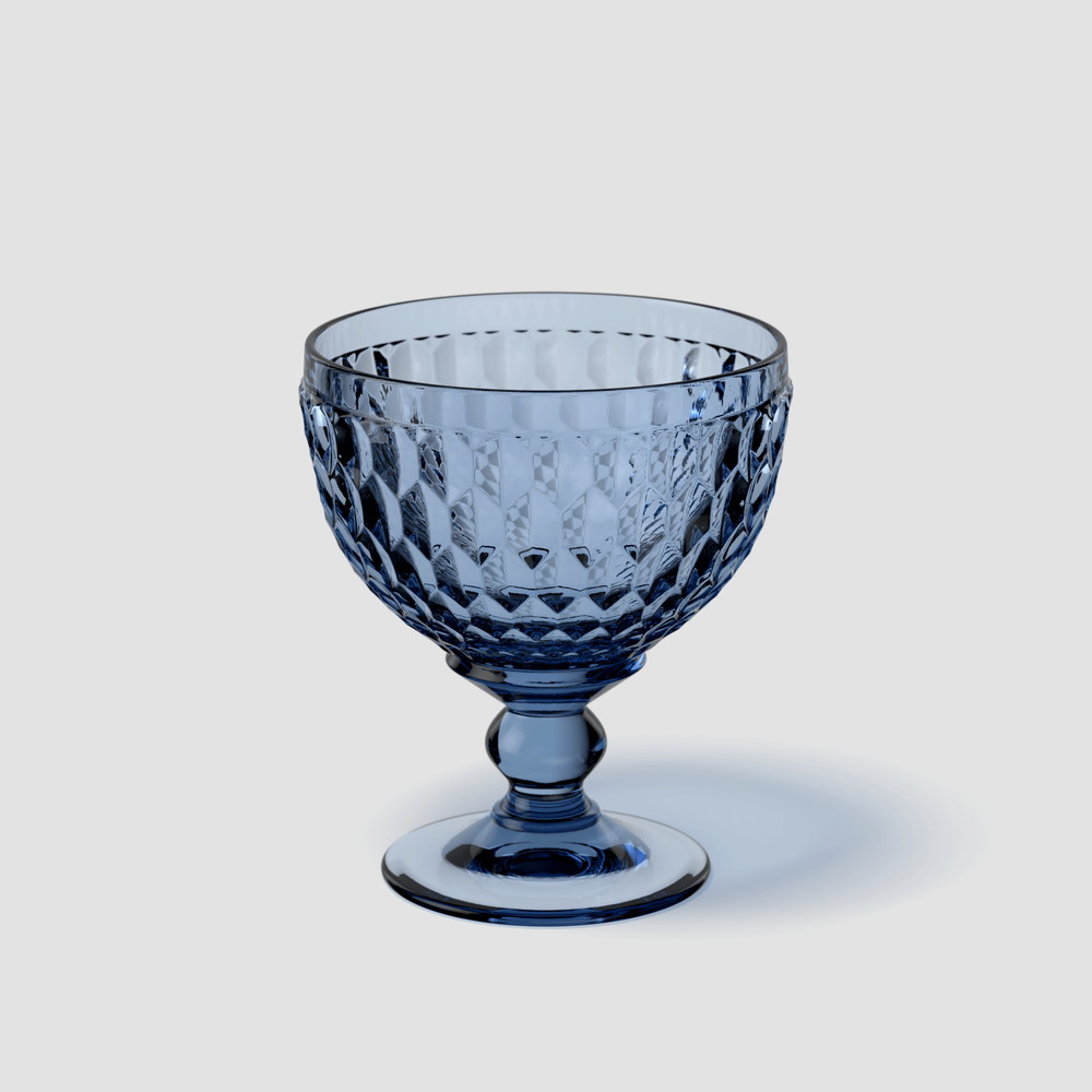 Boston Candy dish - Blue, 8.5 oz, crystal glass