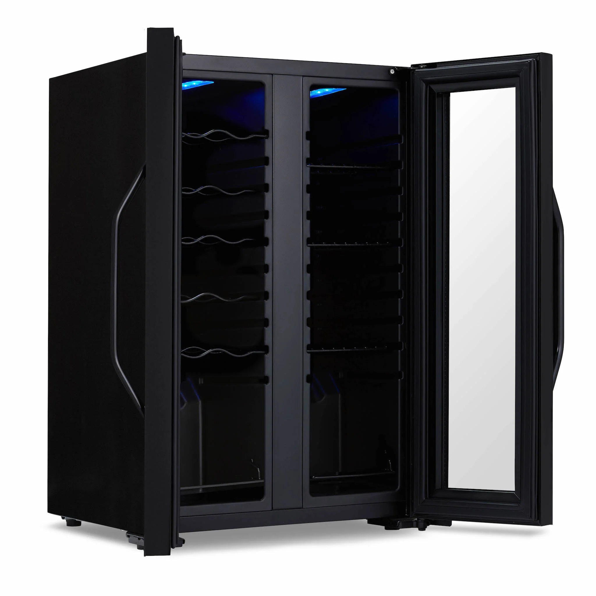 Newair 39-Can, 12-Bottle Freestanding Dual Zone Beverage Fridge -20